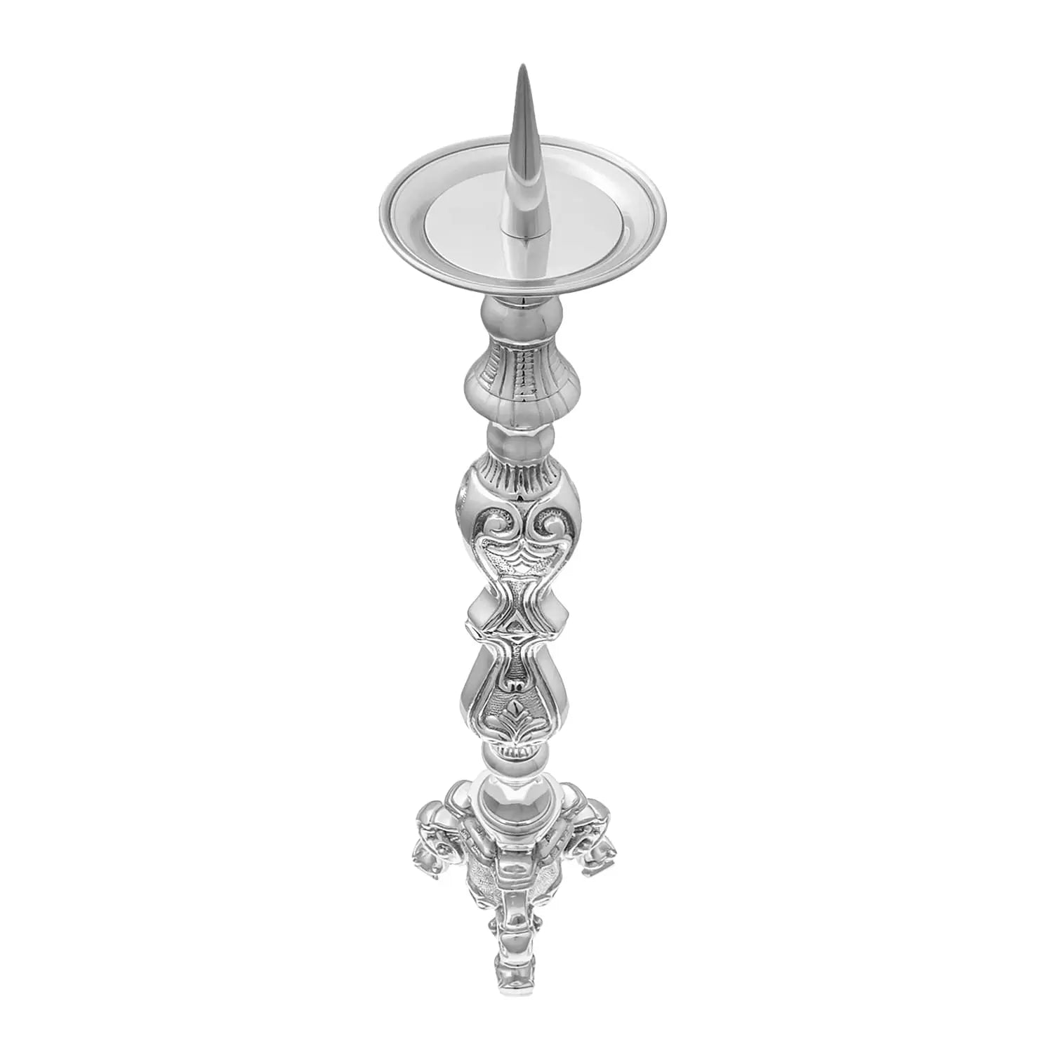 Nickel-Plated Brass Candlestick – 60 cm
