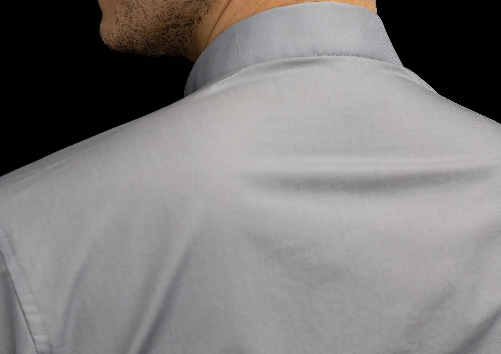 Clergy Shirt Light Gray Short Sleeve with Collar Tab