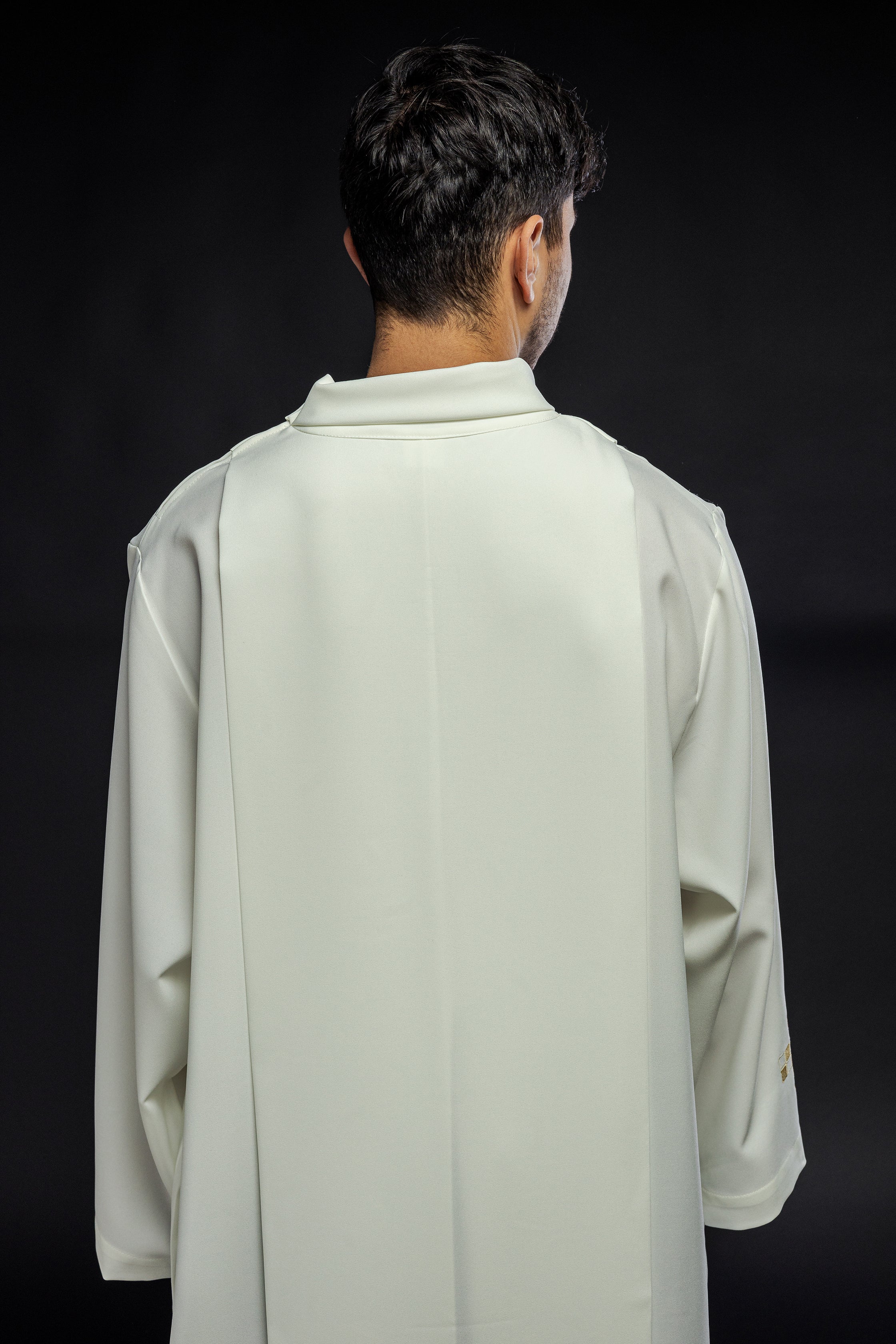 Alba with embroidered mosaic Crosses ecru