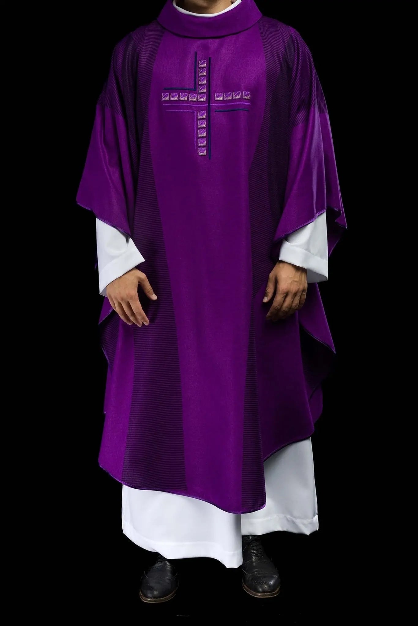 Purple chasuble with Cross