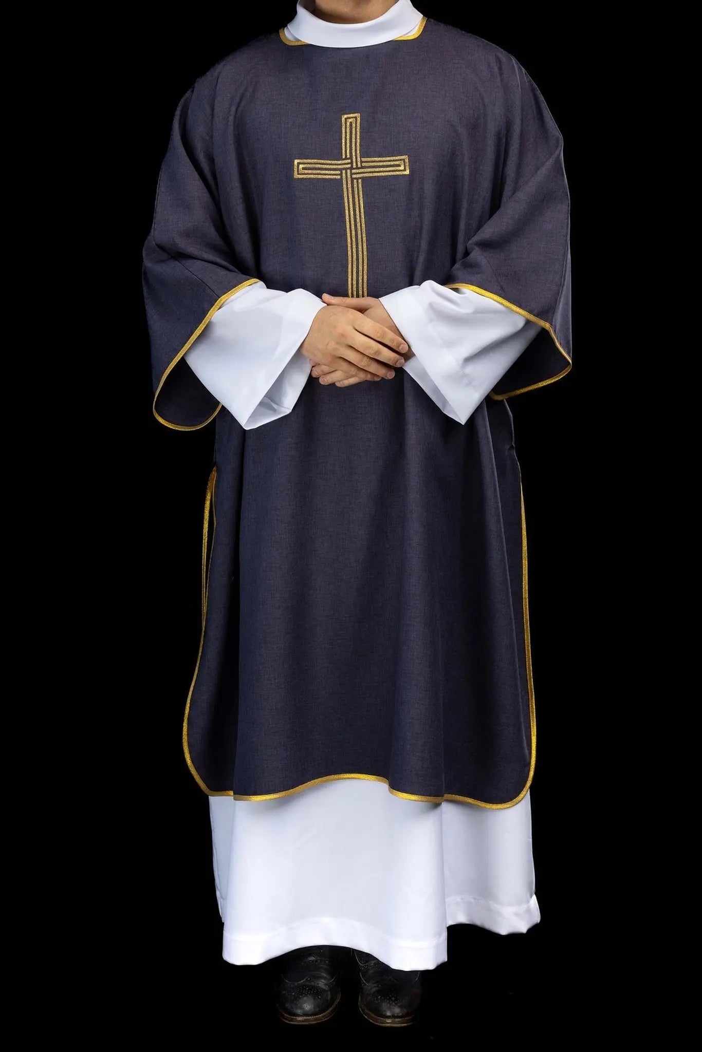 Purple Dalmatic with Gold Cross Embroidery
