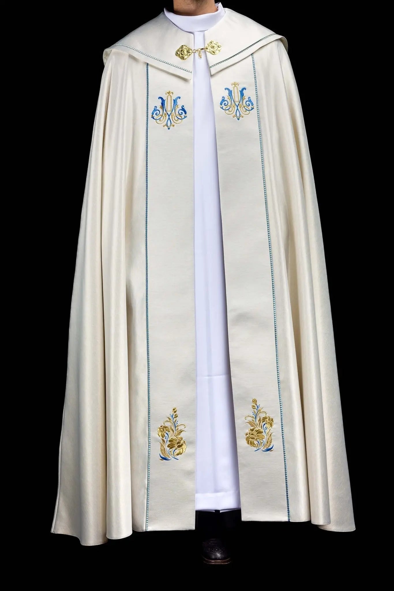 Ecru Marian Embroidered Cope