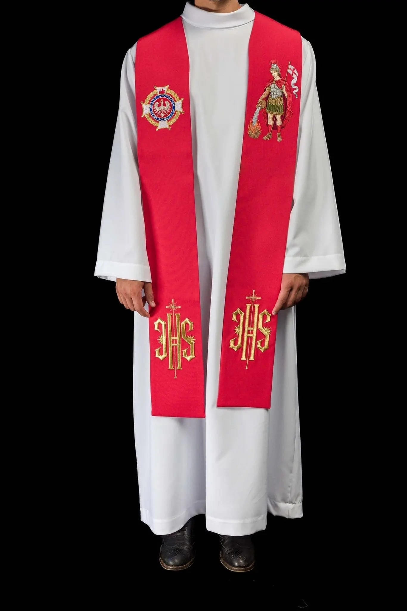 Embroidered Stole with the Image of St. Florian