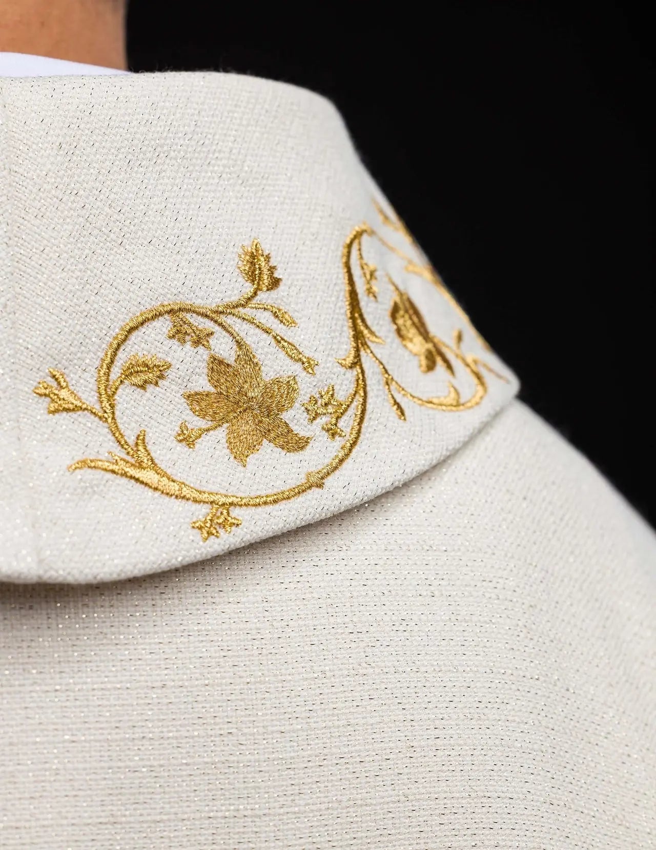 Liturgical chasuble with embroidered Marian Coat of Arms and Crown