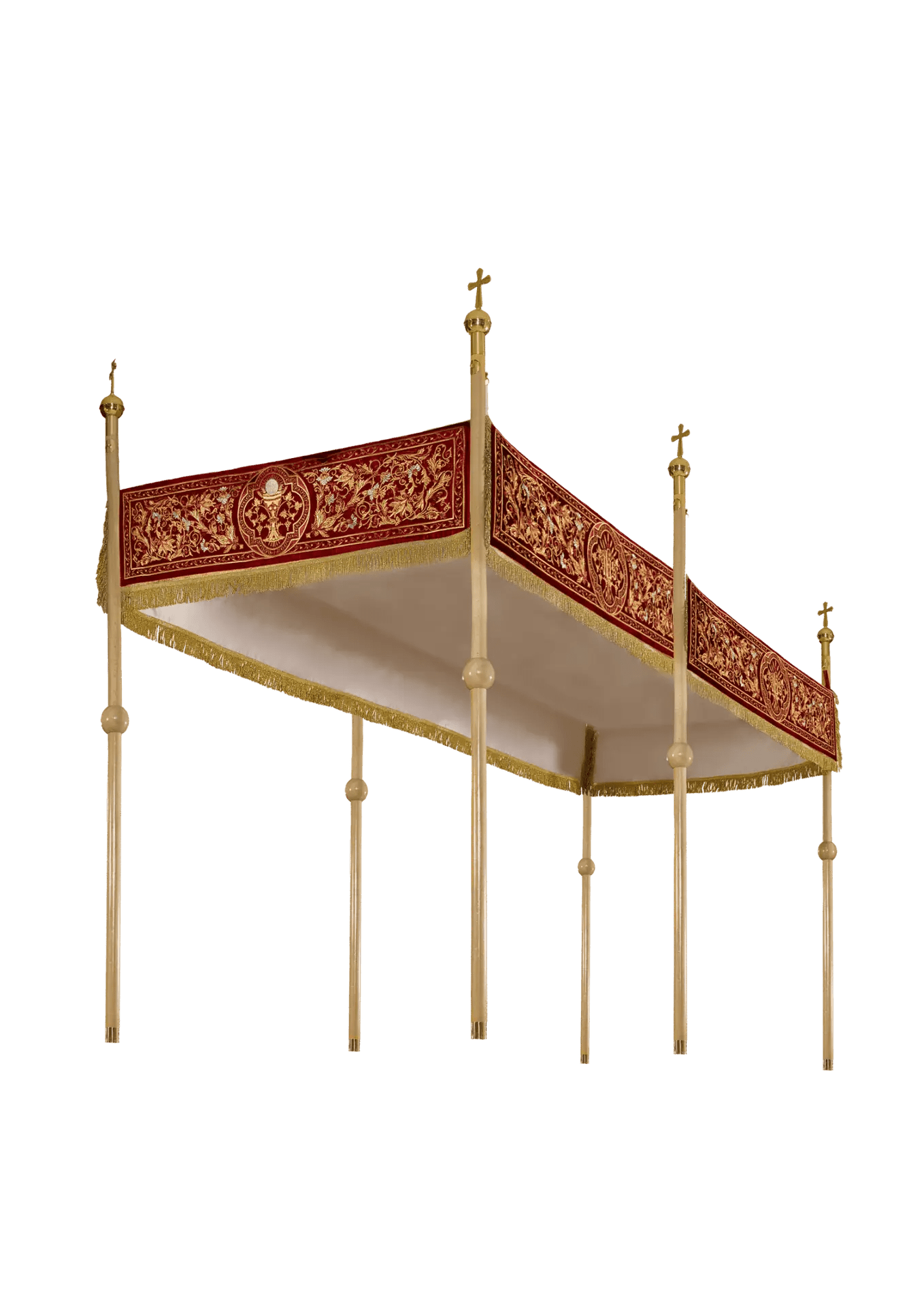 Canopy for 6 spars embroidered on velvet