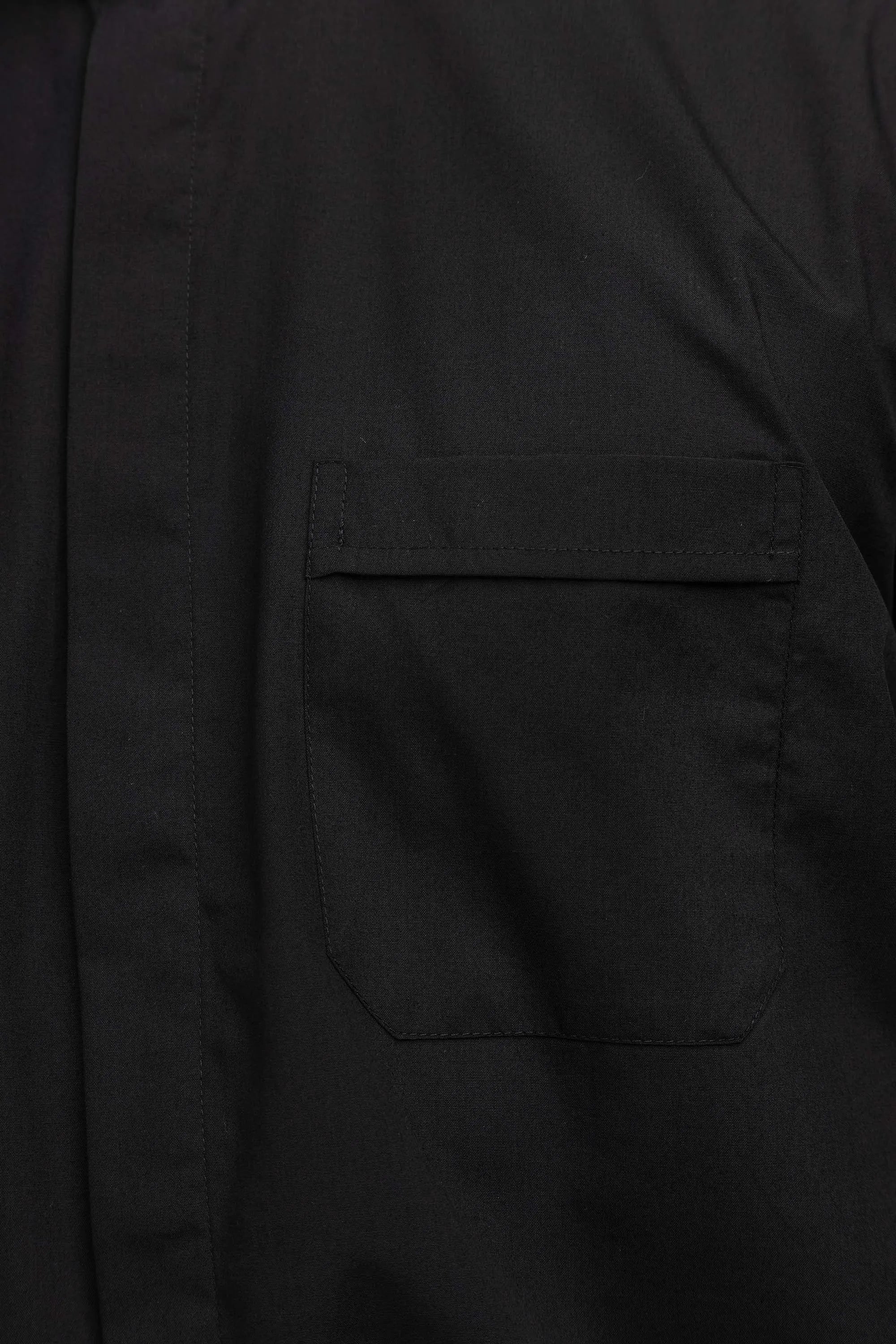 Roman Clergy Shirt Black Short Sleeve with Collar Tab