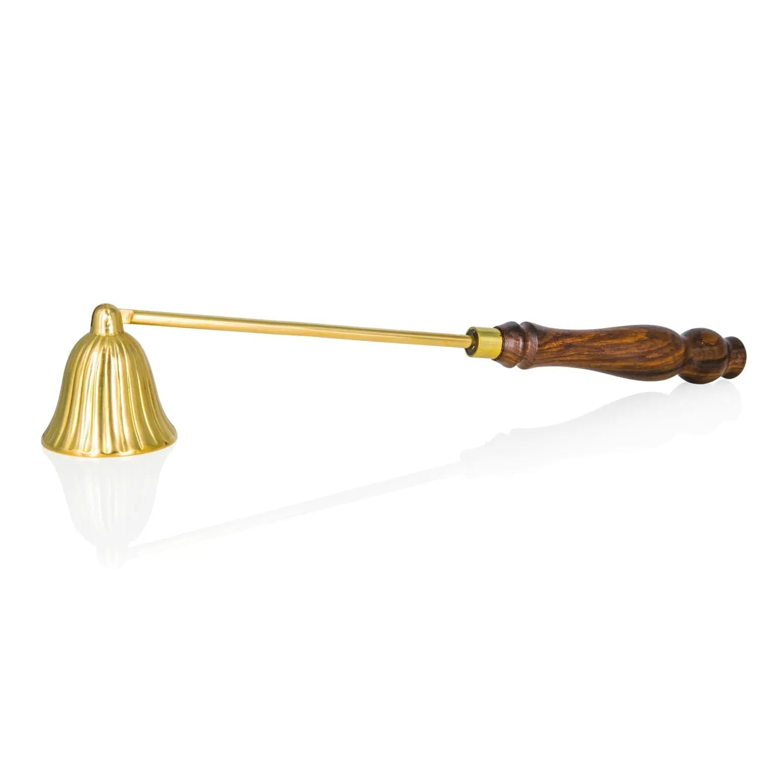 Brass Candle Snuffer with Wooden Handle