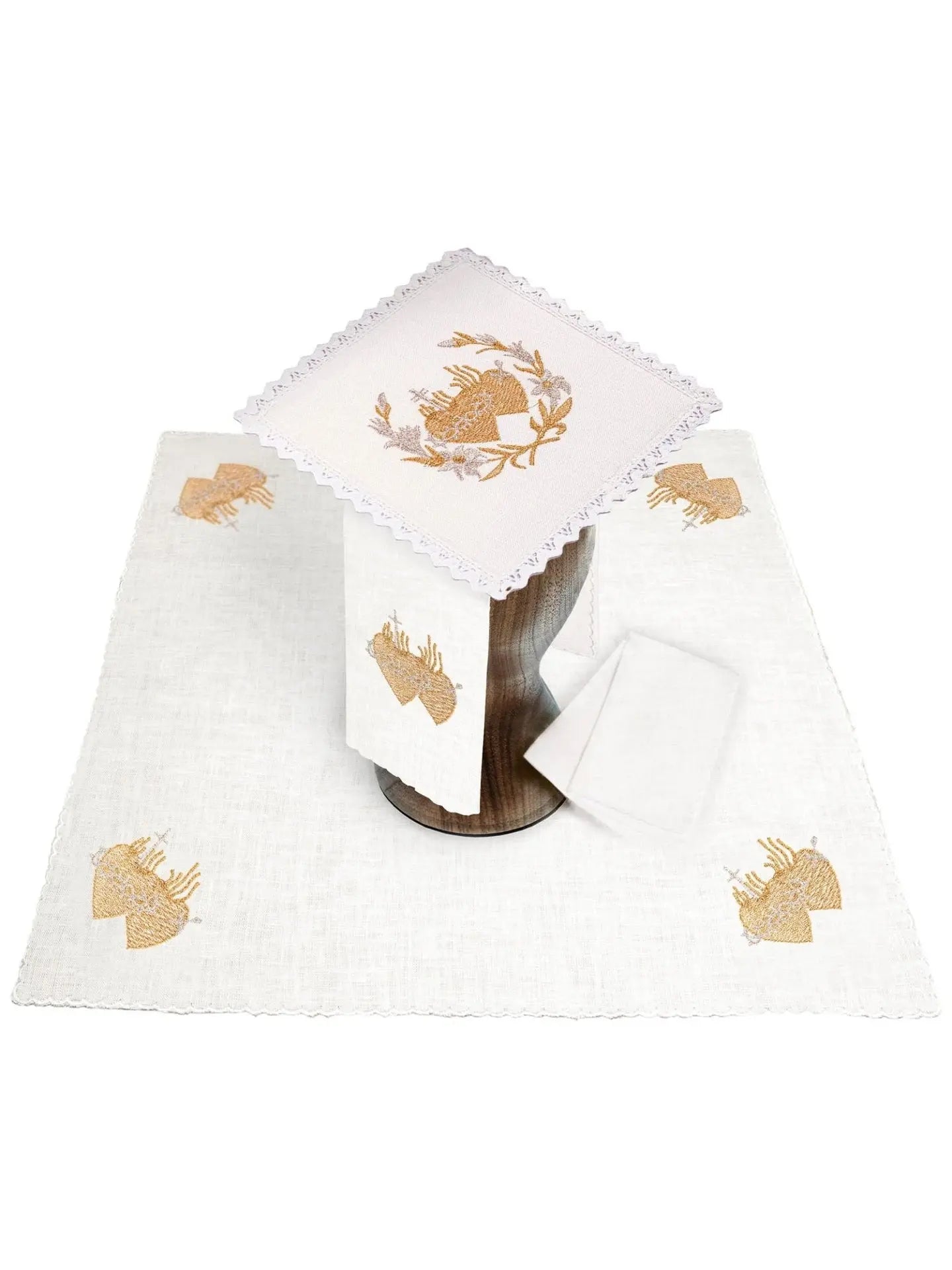 Linen chalice linen with gold embroidery
