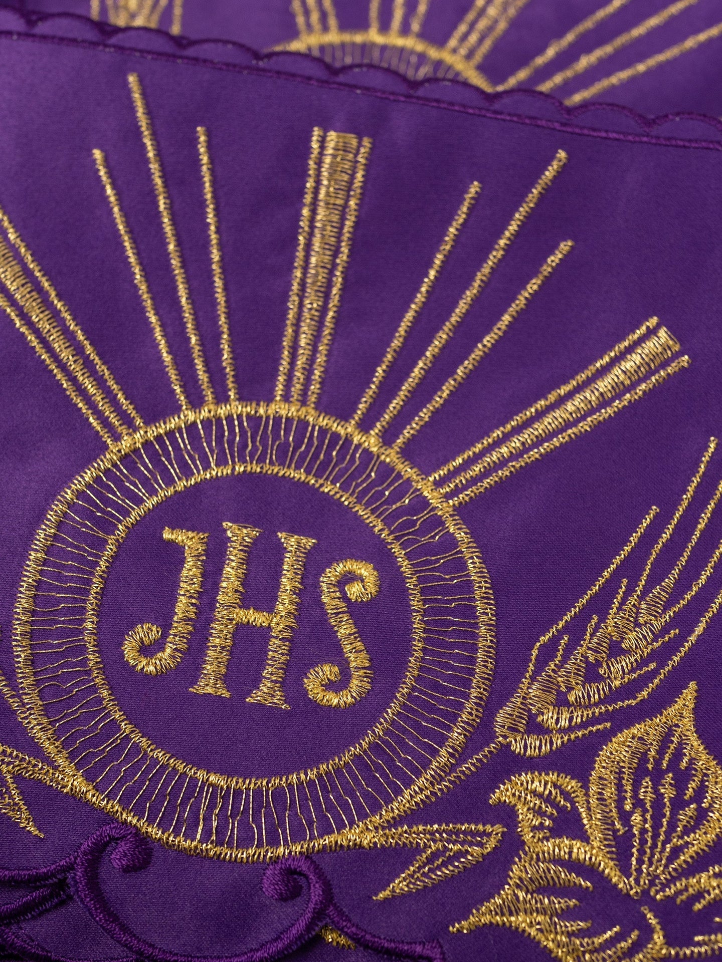 Metraż z haftem czołowym IHS Fioletowy