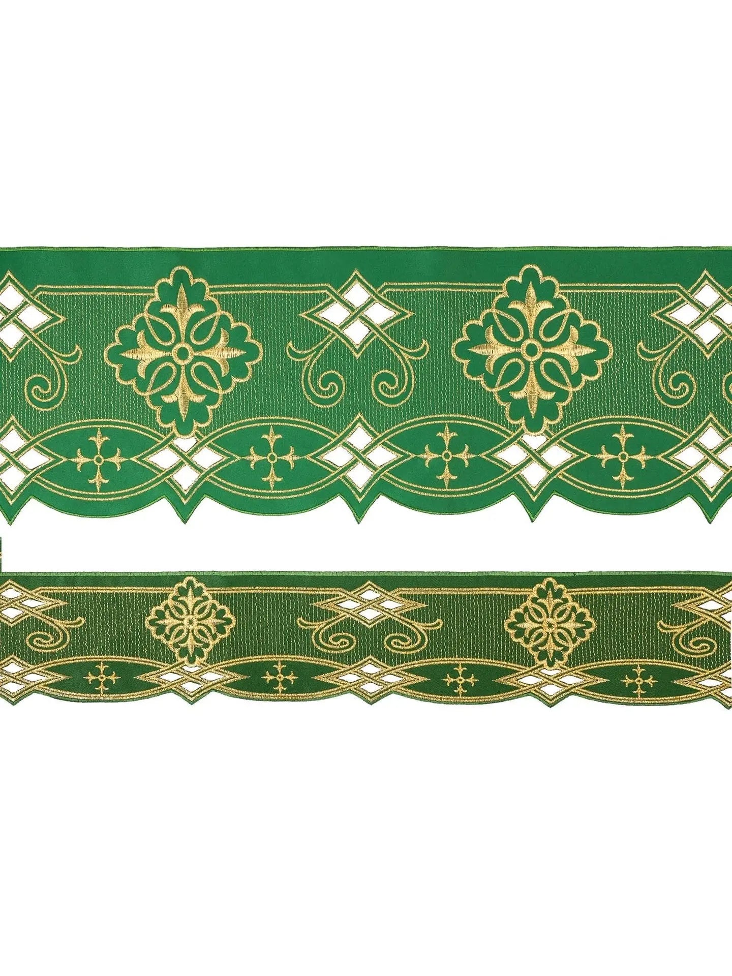 Metre with front embroidery Rosette Green