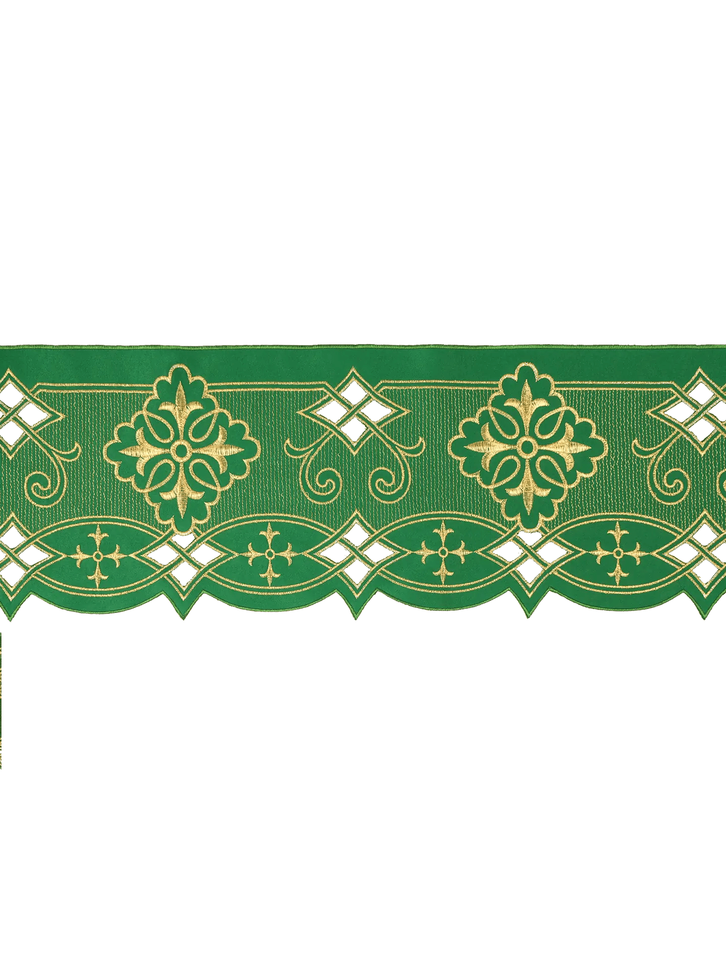 Metre with front embroidery Rosette Green