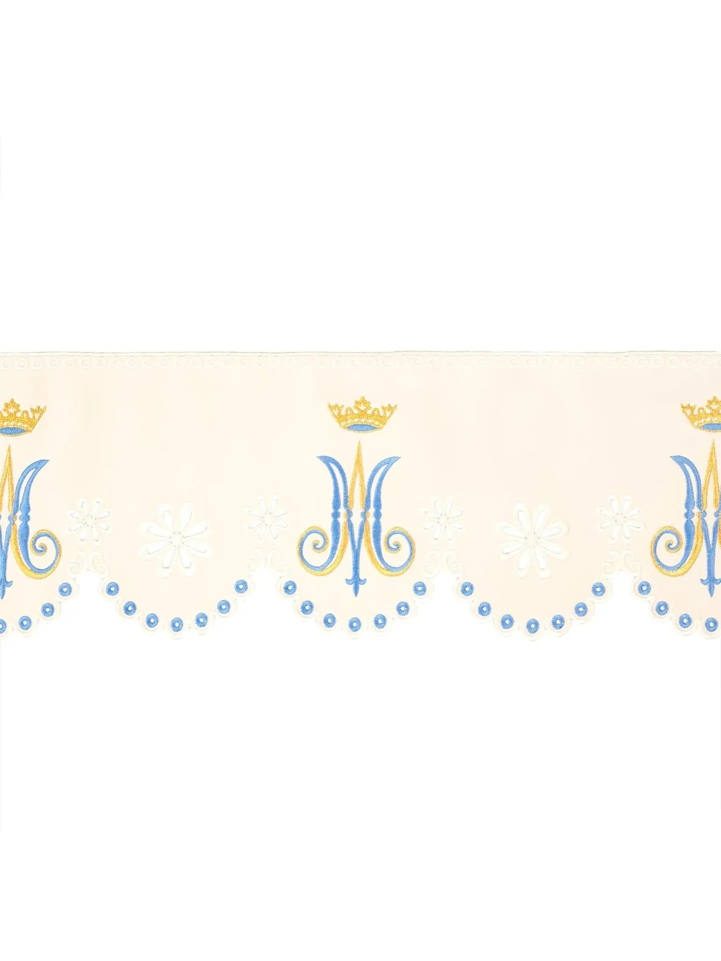 Metre with frontal embroidery with Marian motif