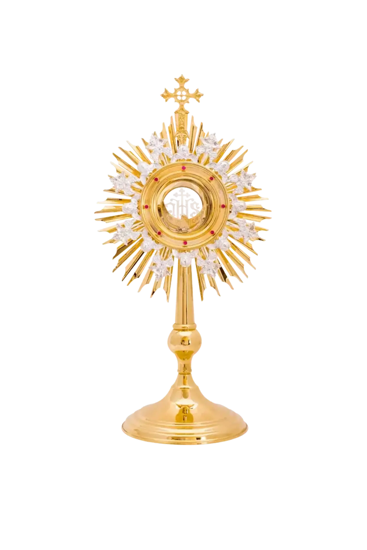 Gold-Plated Brass Monstrance with Angels