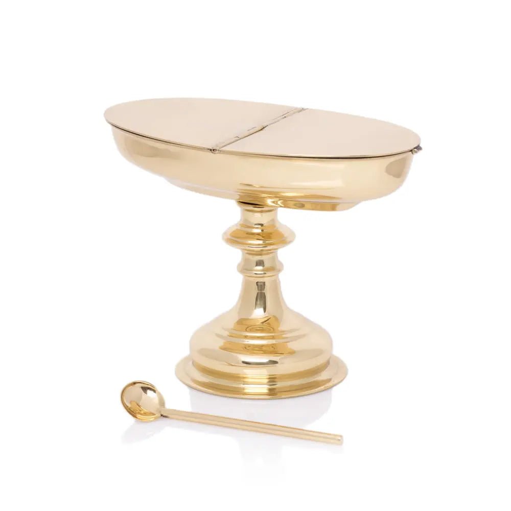 Brass Incense Boat with Spoon