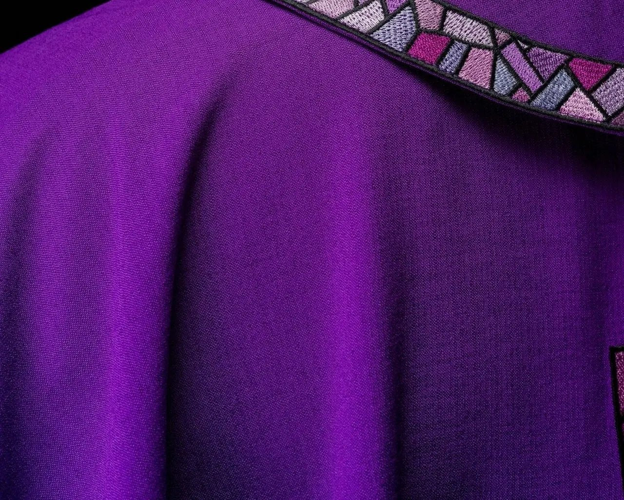 Chasuble Purple with Cross Mosaic