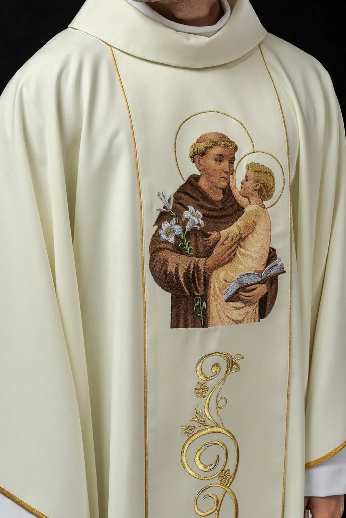 Embroidered Chasuble with Image of Saint Anthony