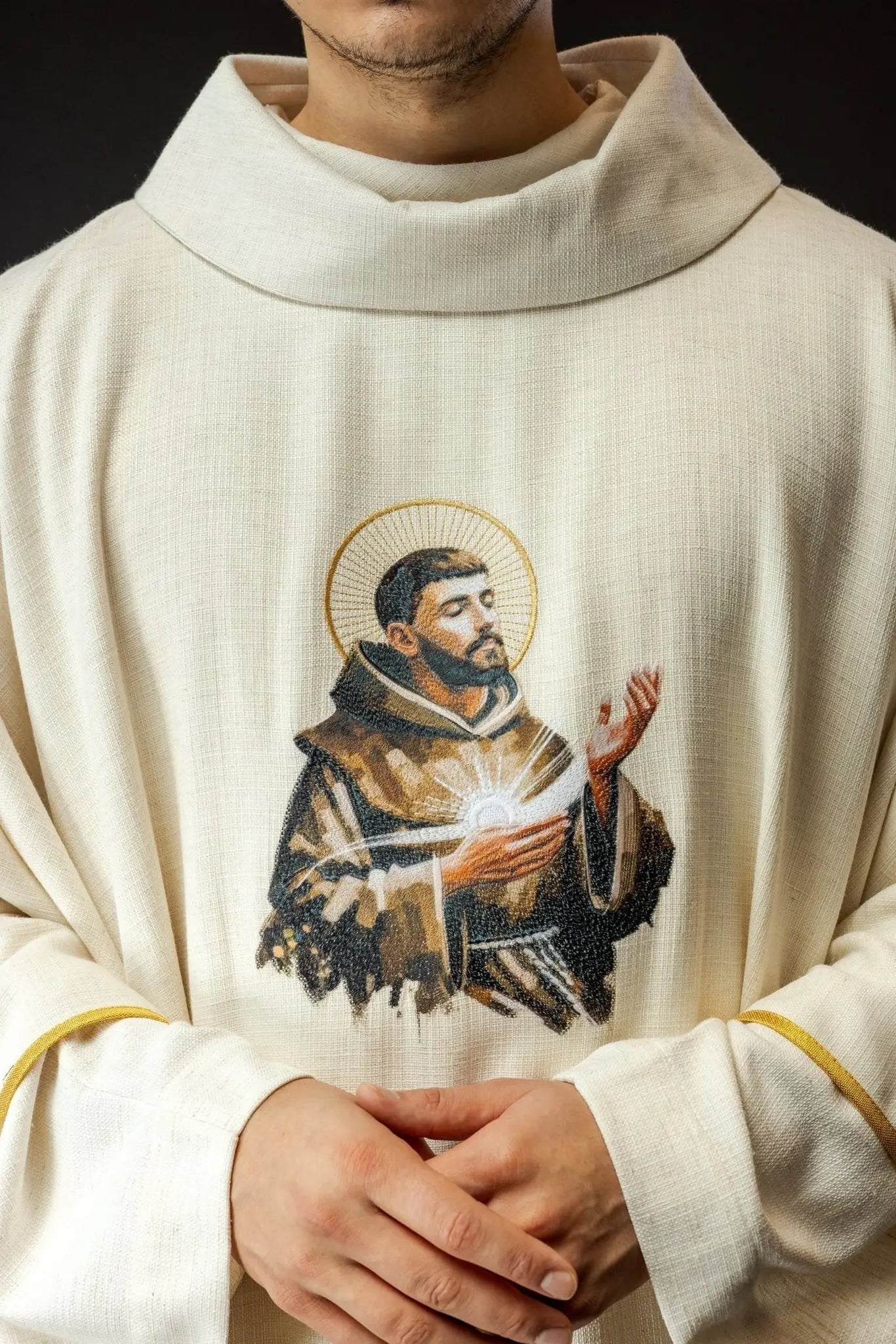 Chasuble Embroidered with the Image of Saint Francis