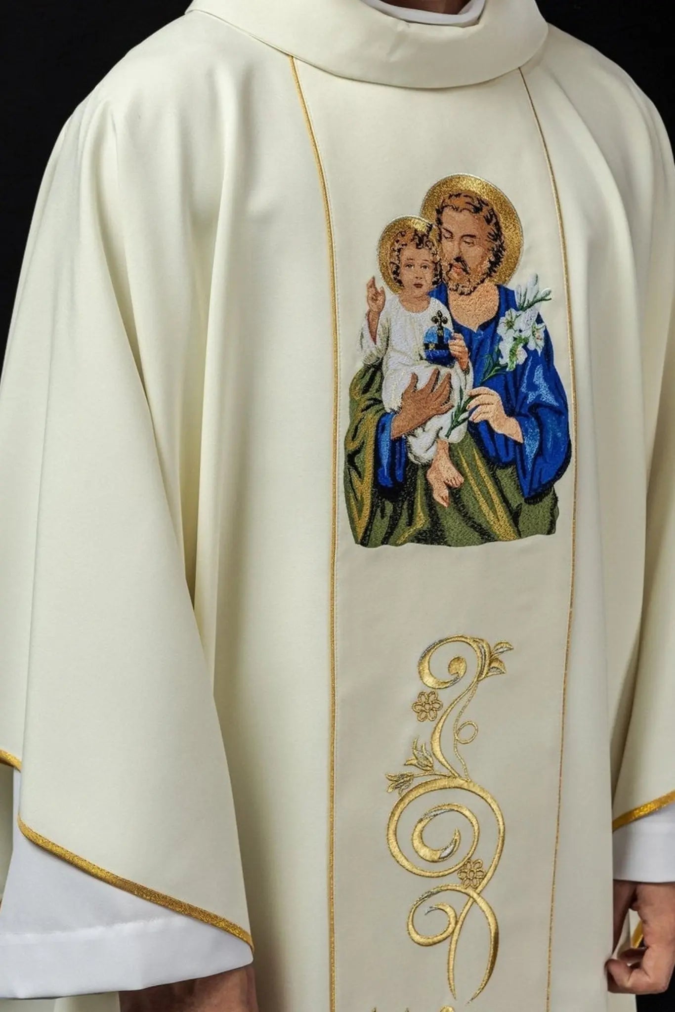 Embroidered chasuble with the image of St. Joseph