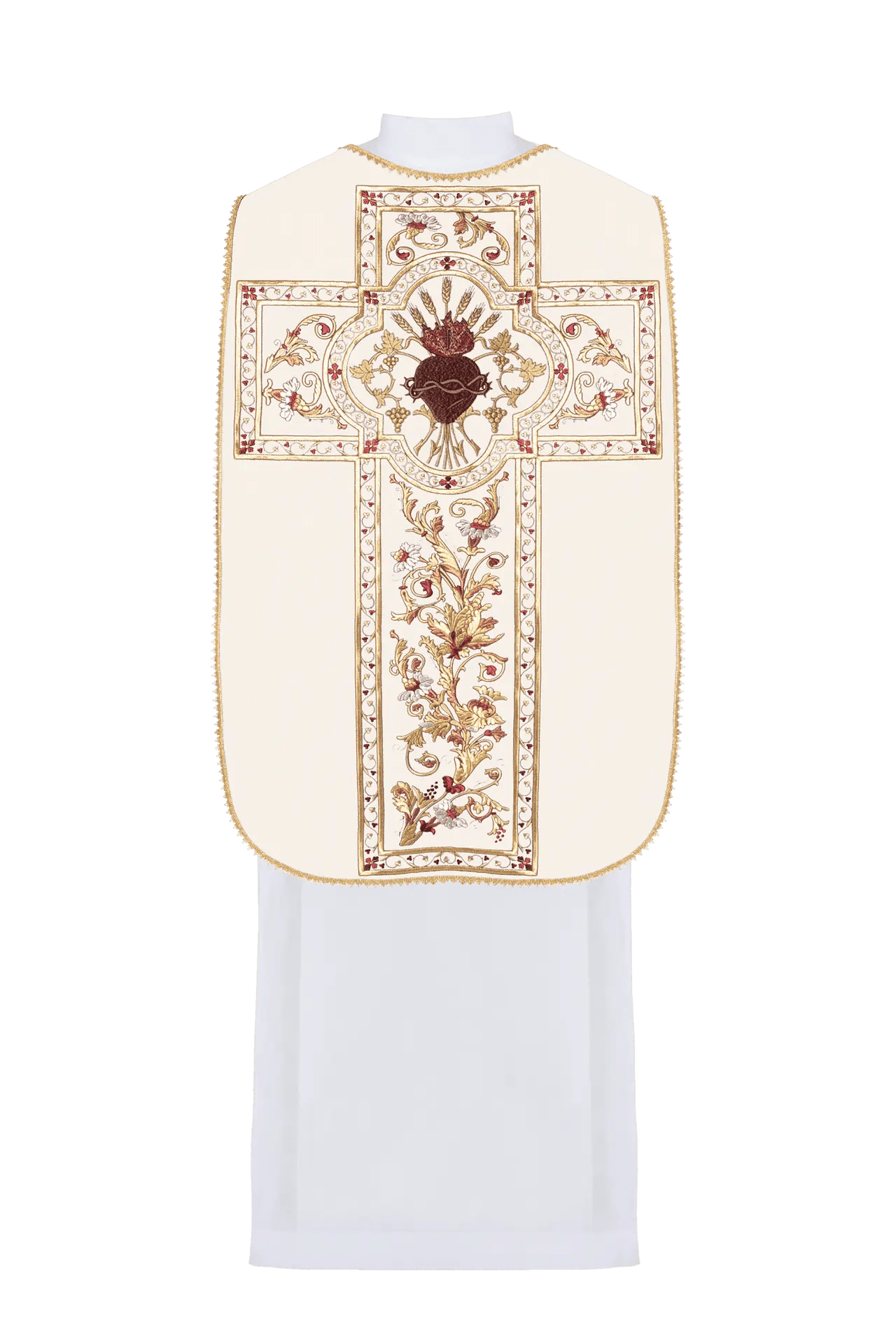 Roman chasuble embroidered with the Heart of Jesus Christ