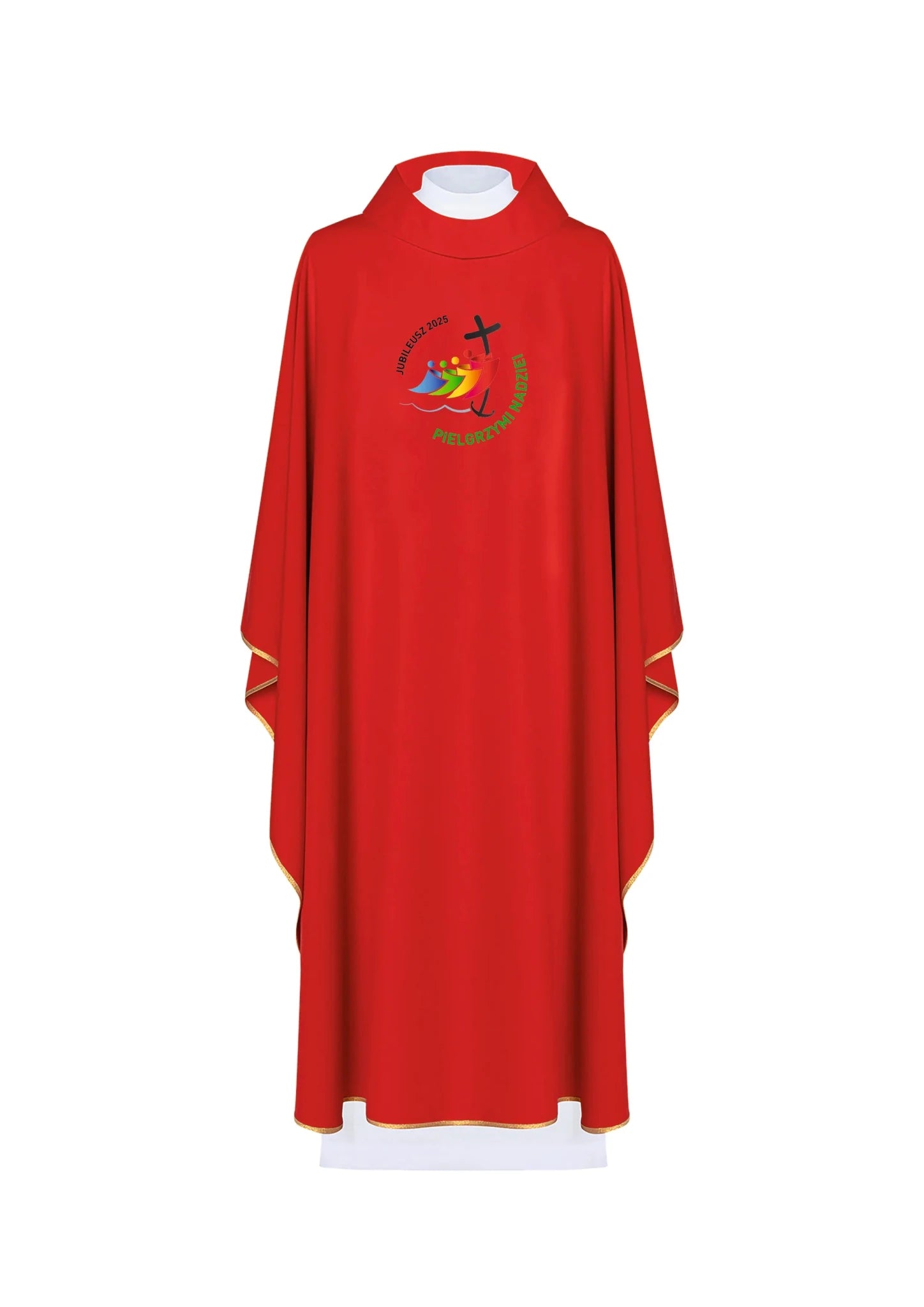 Chasuble with JUBILEE ROME 2025 embroidery in red (IN POLISH)