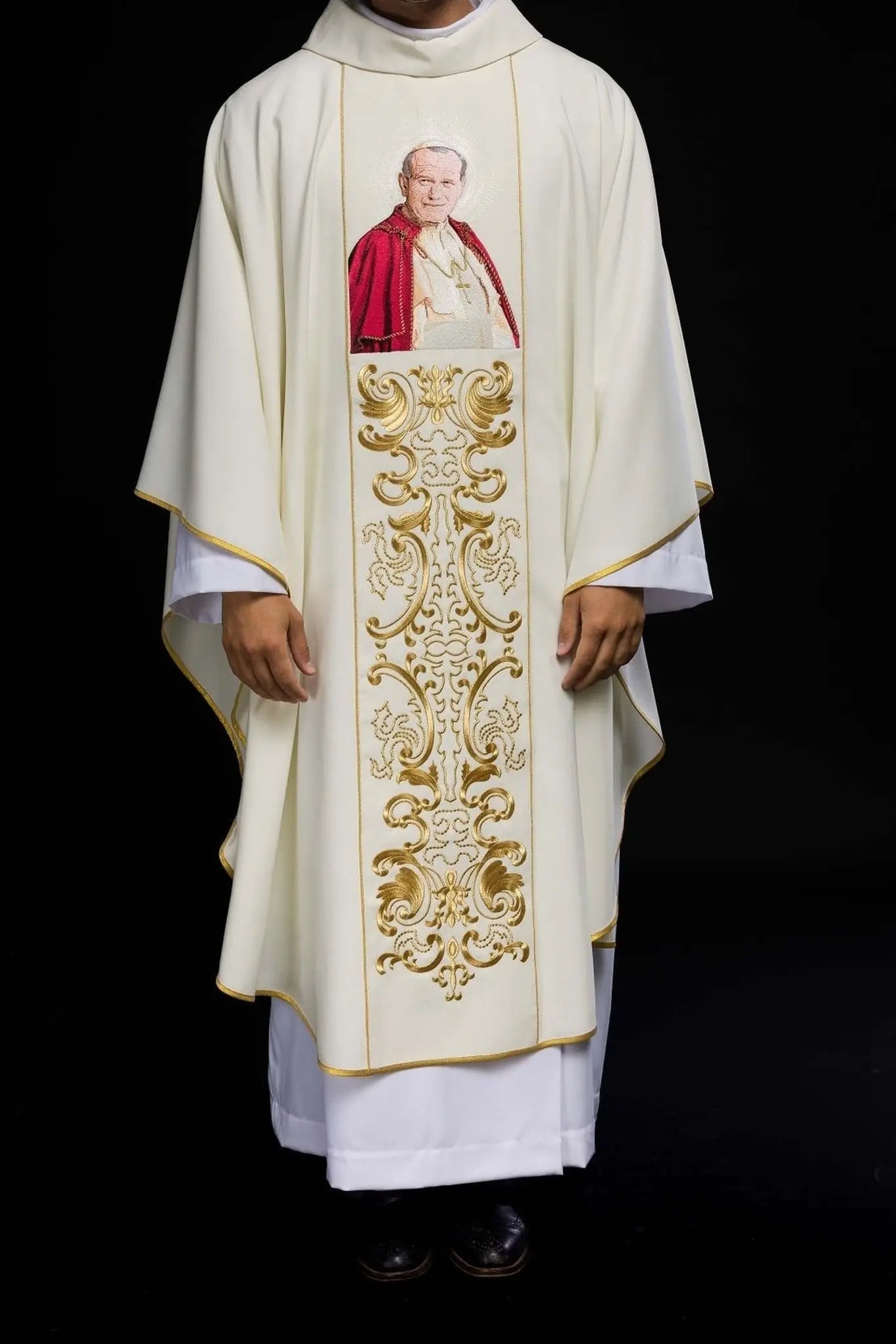 Chasuble with an image of Pope John Paul II
