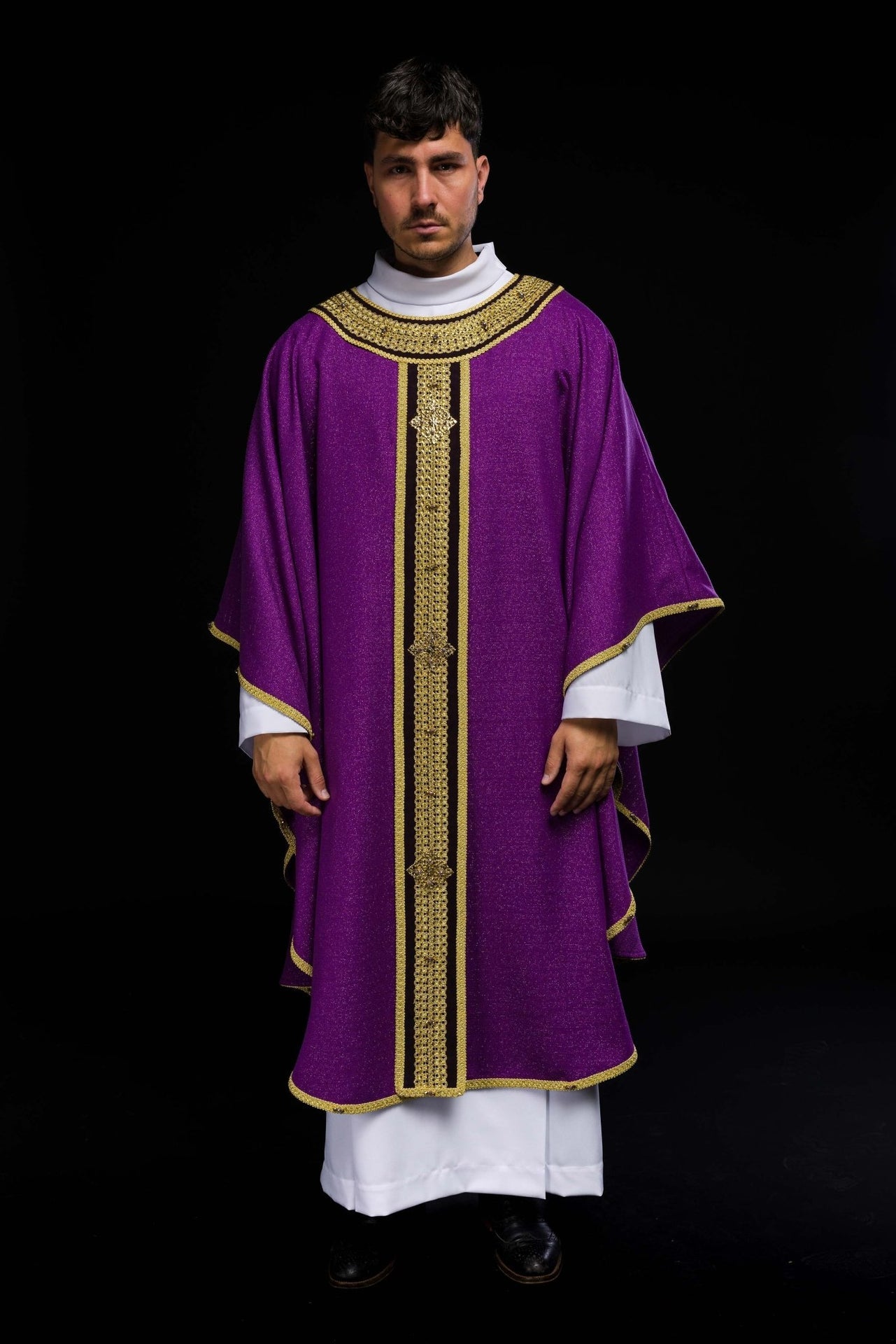 Ręcznie wykonany ornat z naturalnymi kamieniami Handmade 7001