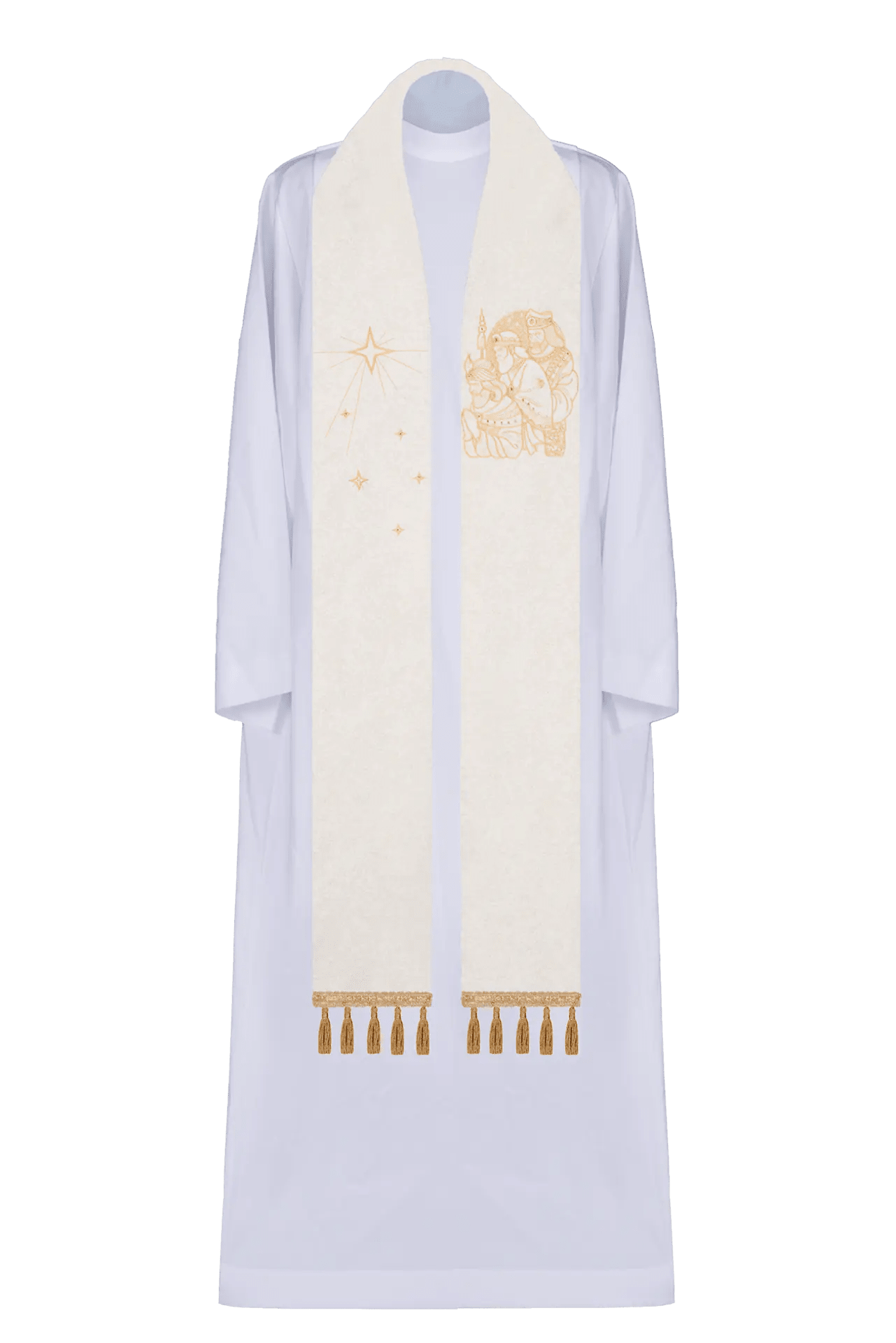 Embroidered priest's stole with Three Kings motif