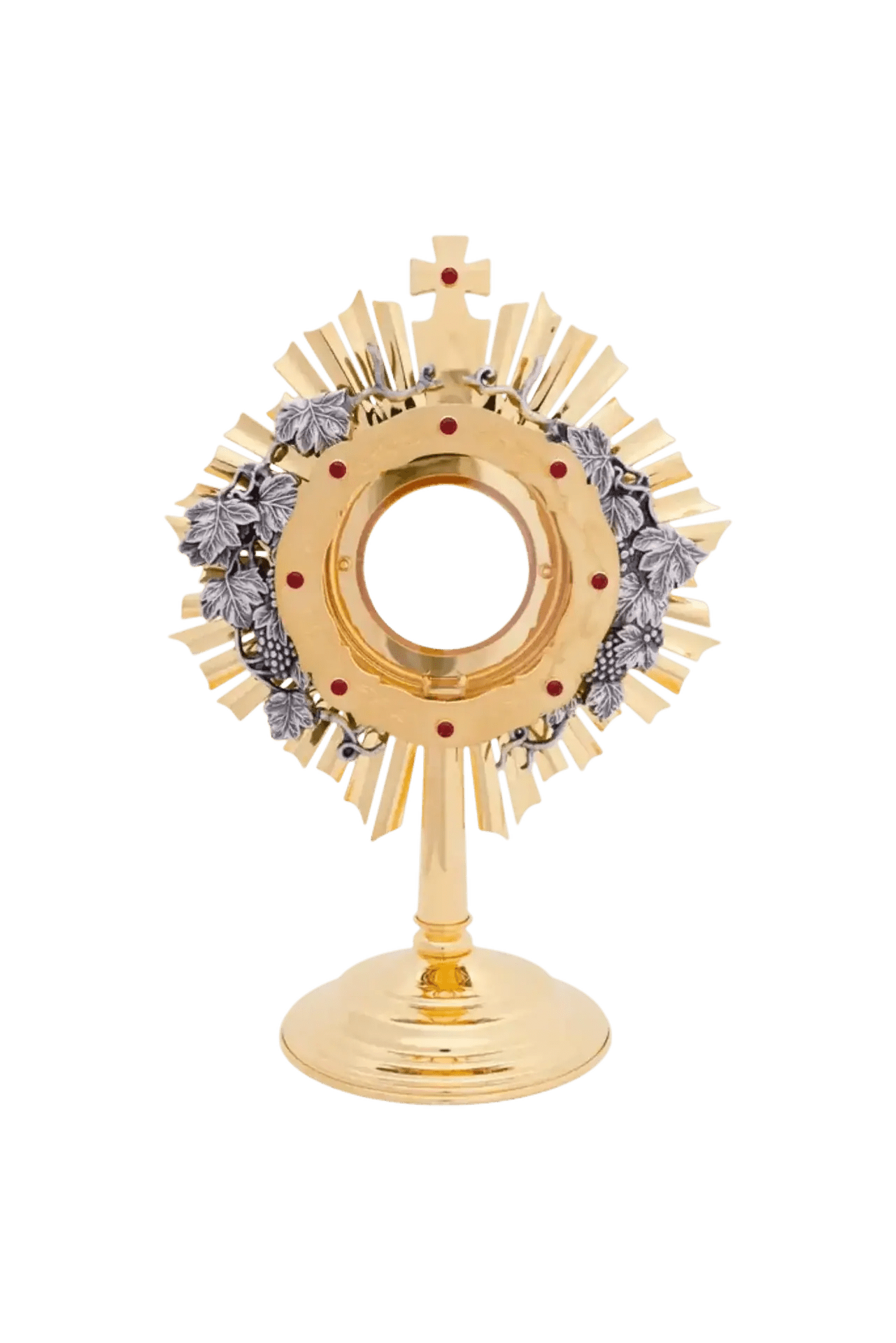 Gold-Plated Brass Monstrance with Vine Motif