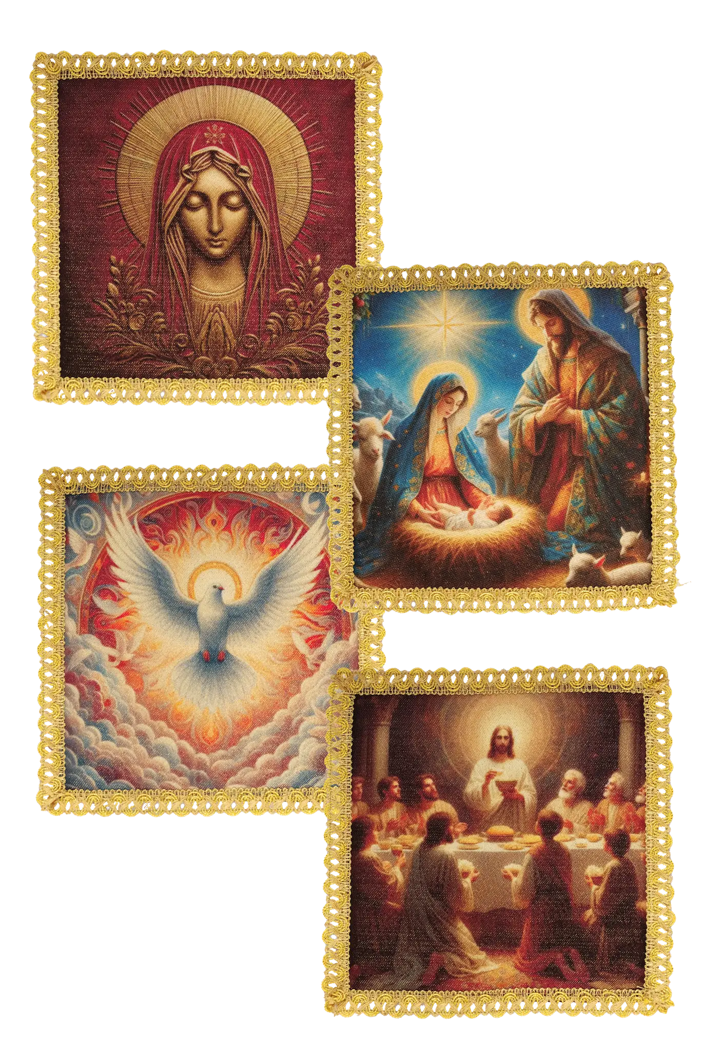 Set of four stakes for various liturgical celebrations