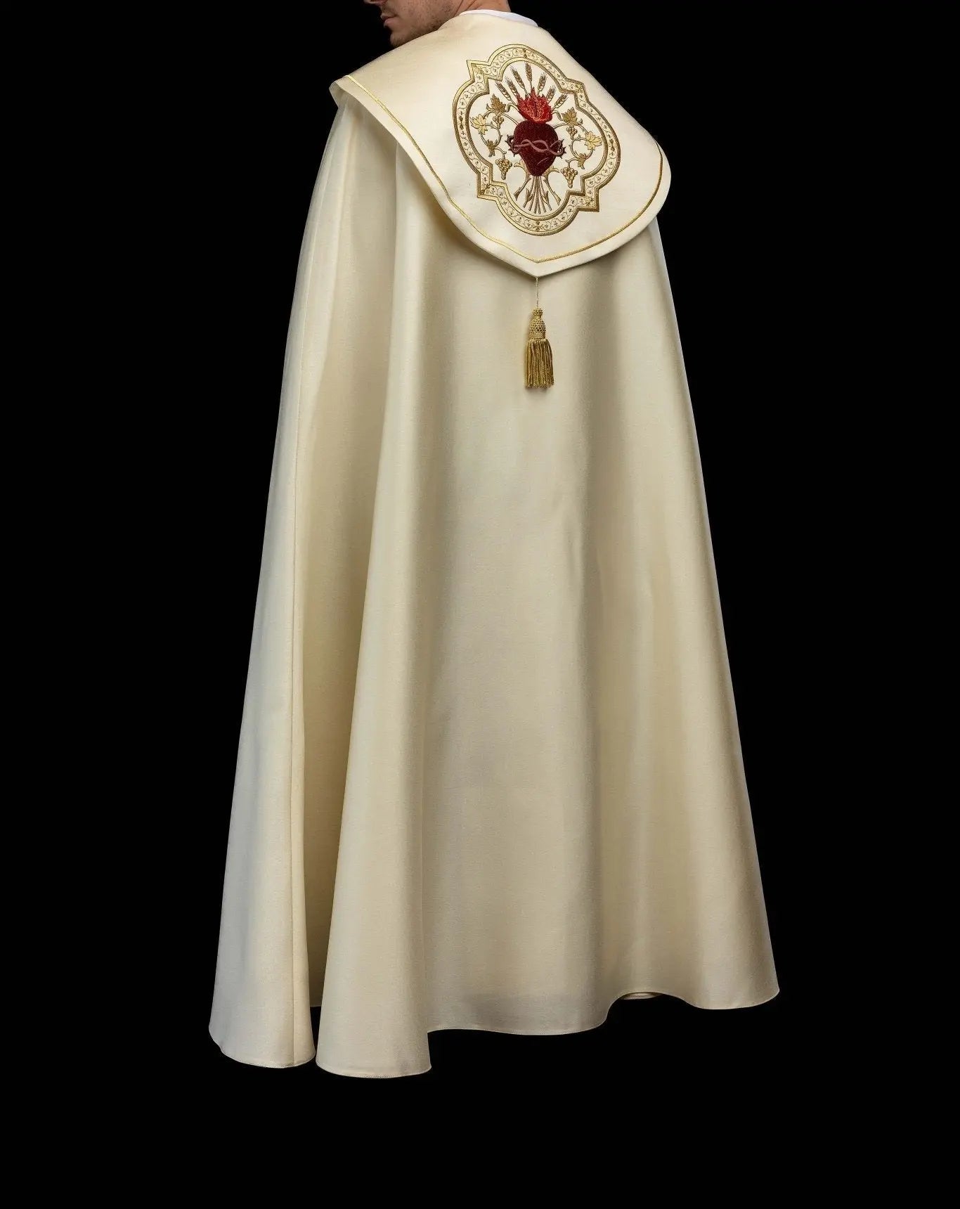 Liturgical Cope with Sacred Heart of Jesus Embroidery