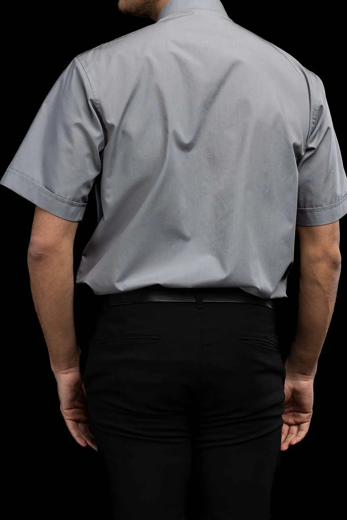 Clergy Shirt Light Gray Short Sleeve with Collar Tab