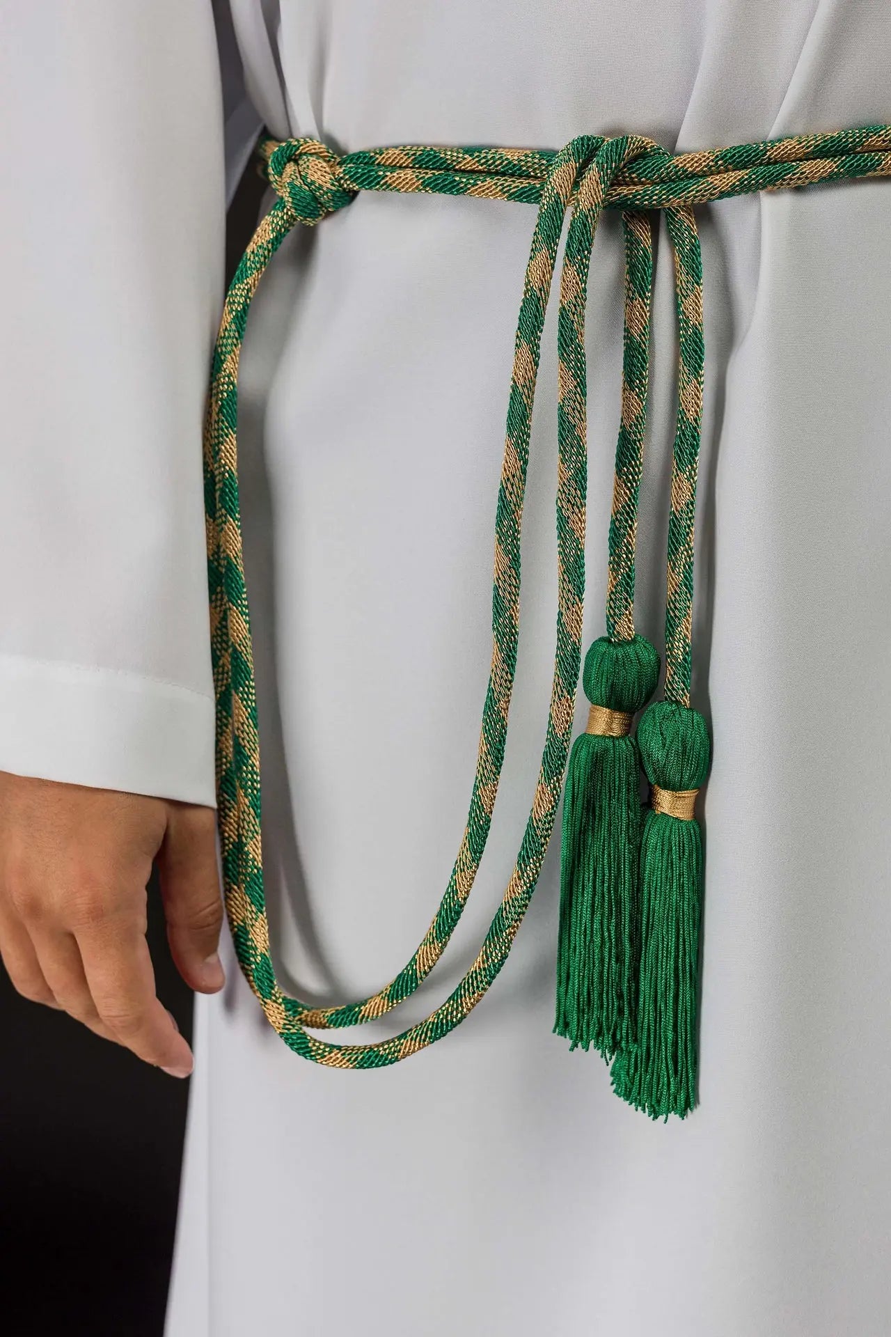 Premium Green-Gold Liturgical Cincture