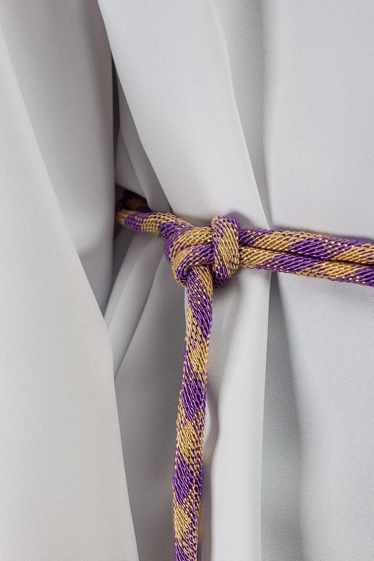 Premium Purple-Gold Liturgical Cincture