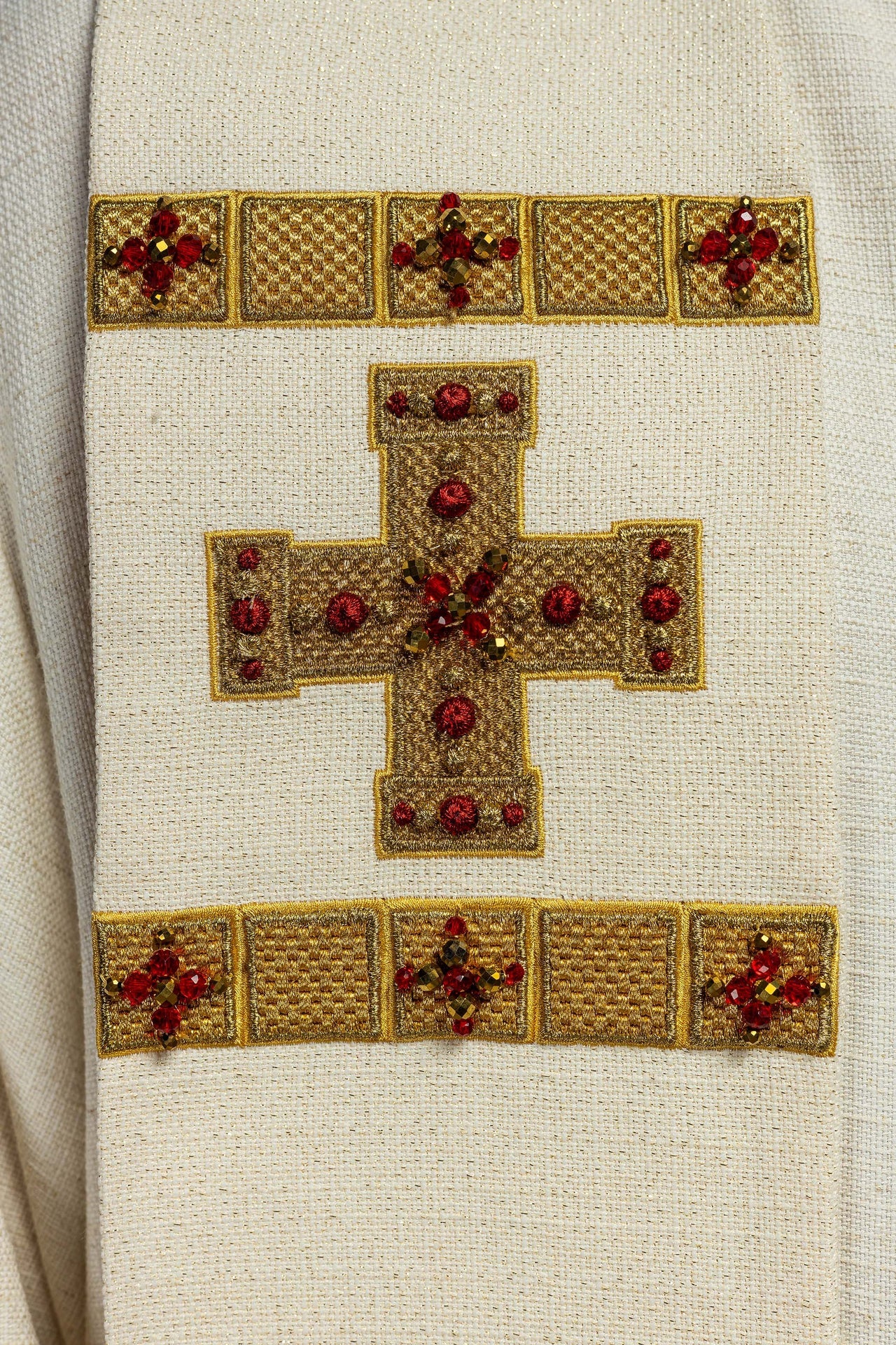 Ręcznie wykonana stuła z naturalnymi kamieniami Handmade 2011 - ORNATY.PL