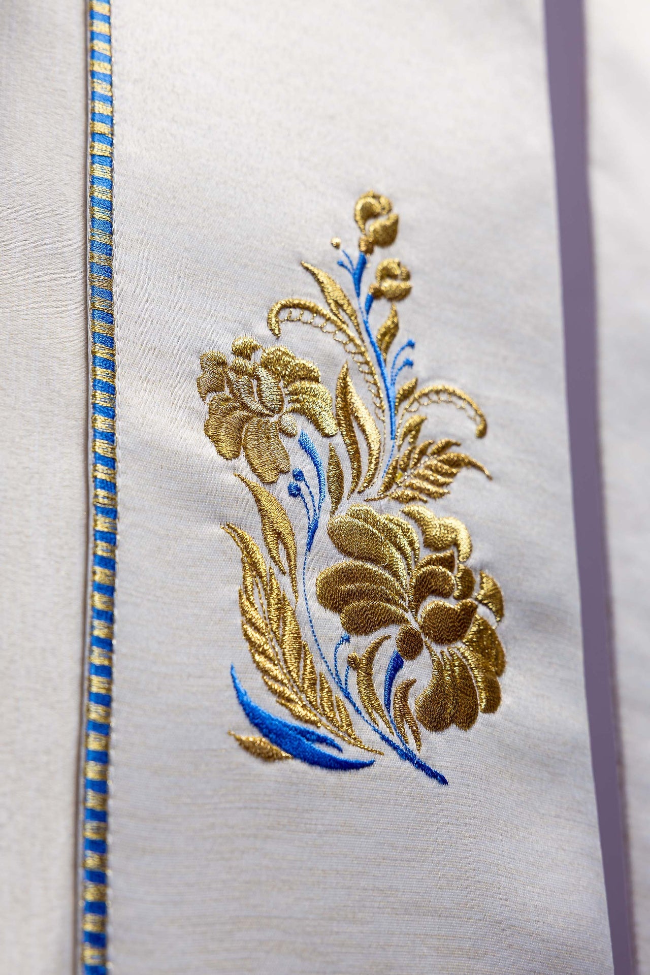 Kapa haftowana Maryjna Ecru - ORNATY.PL