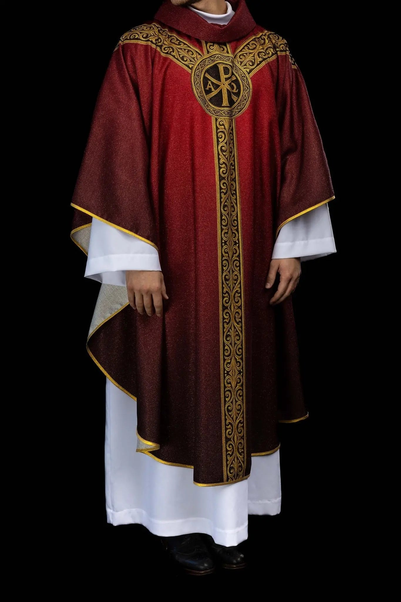 Red Pax Chasuble with Rich Gold Ornament