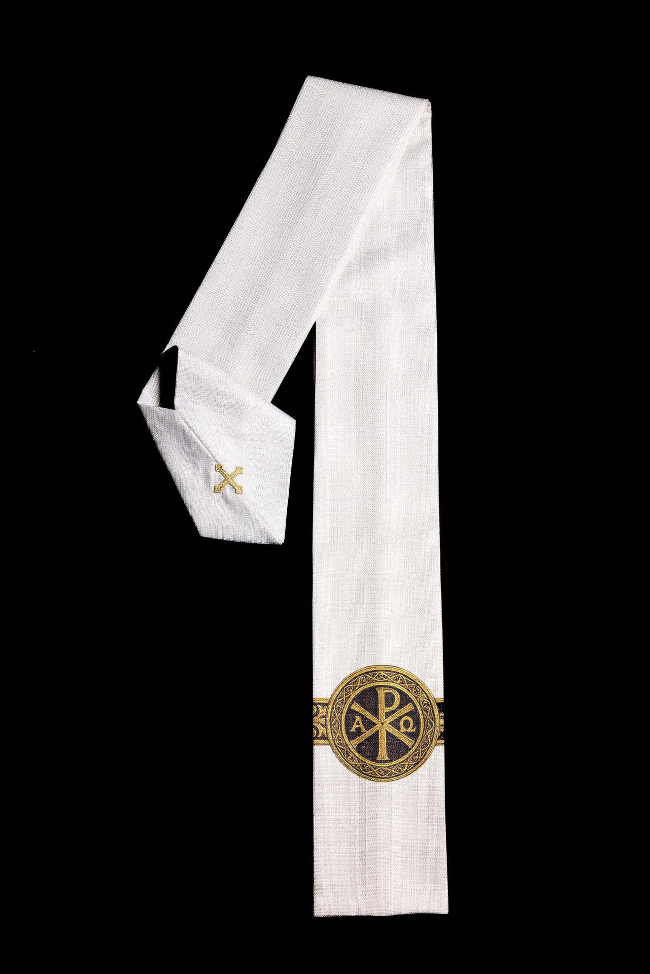 Ornat drukowany Pax Ecru z bogatym złotym zdobieniem - ORNATY.PL