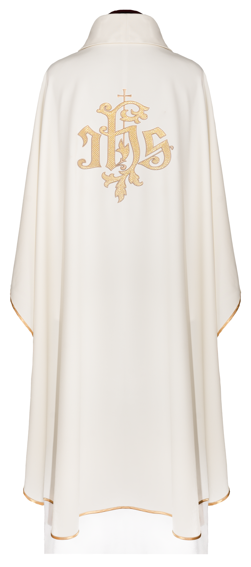 Ecru ornat ze złotym haftem IHS - ORNATY.PL