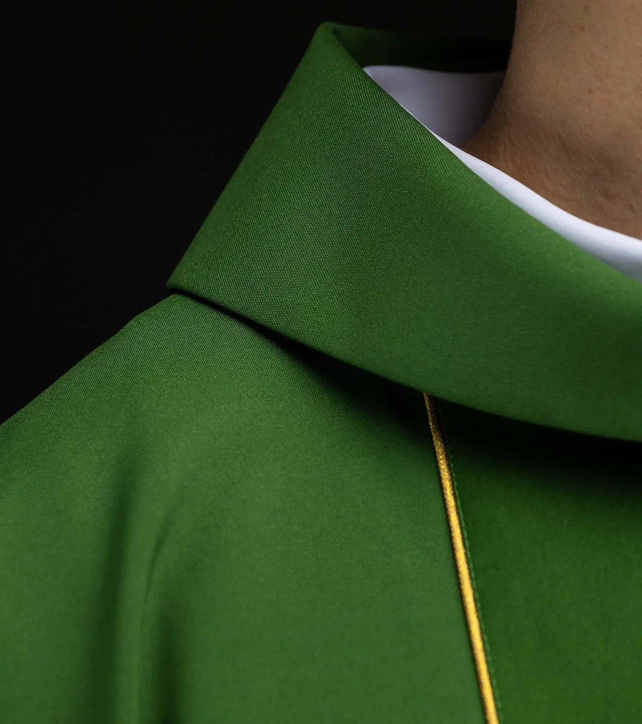 Green Chasuble with Embroidered Eucharistic Orphrey