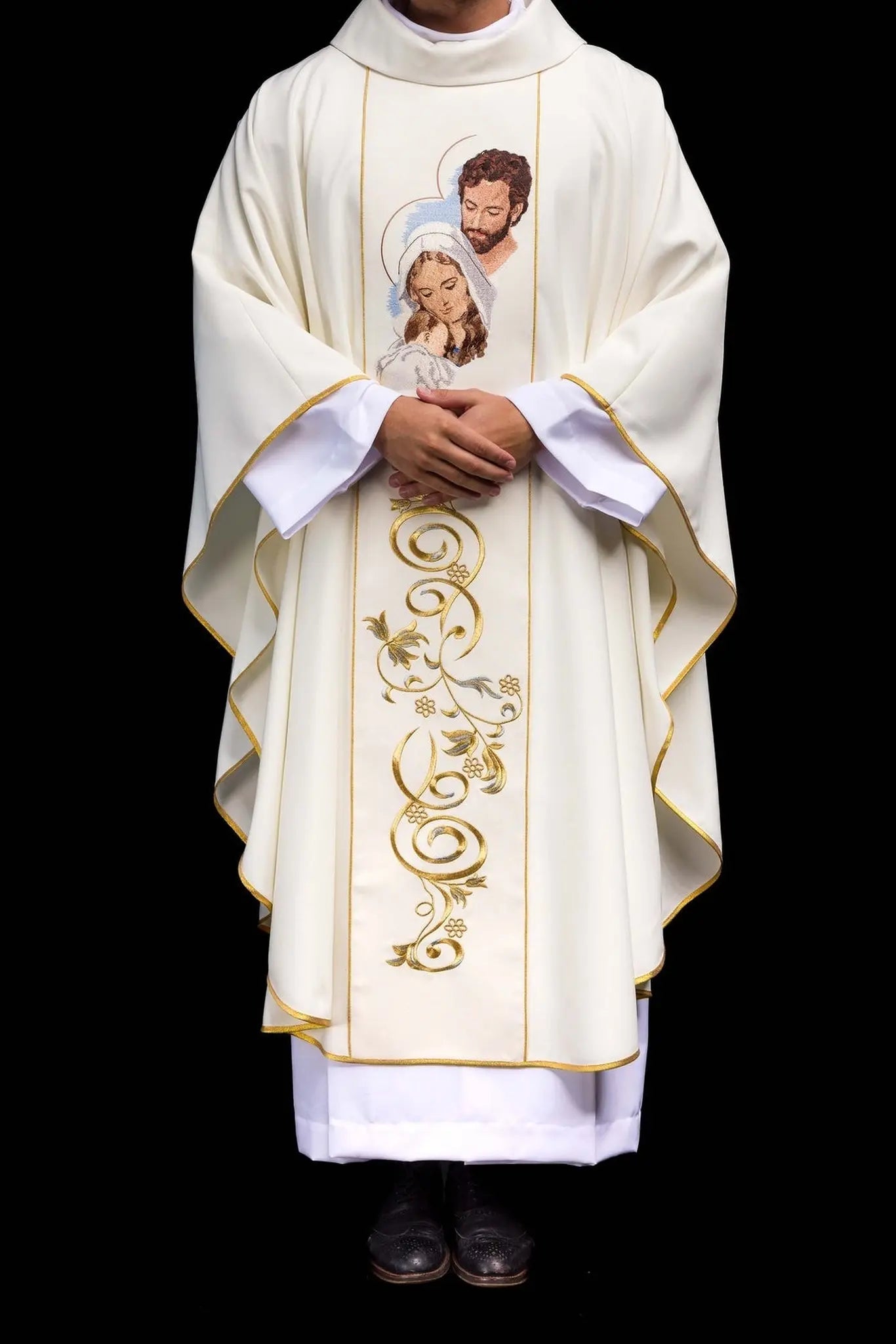 Christmas chasuble with the image of the Holy Family
