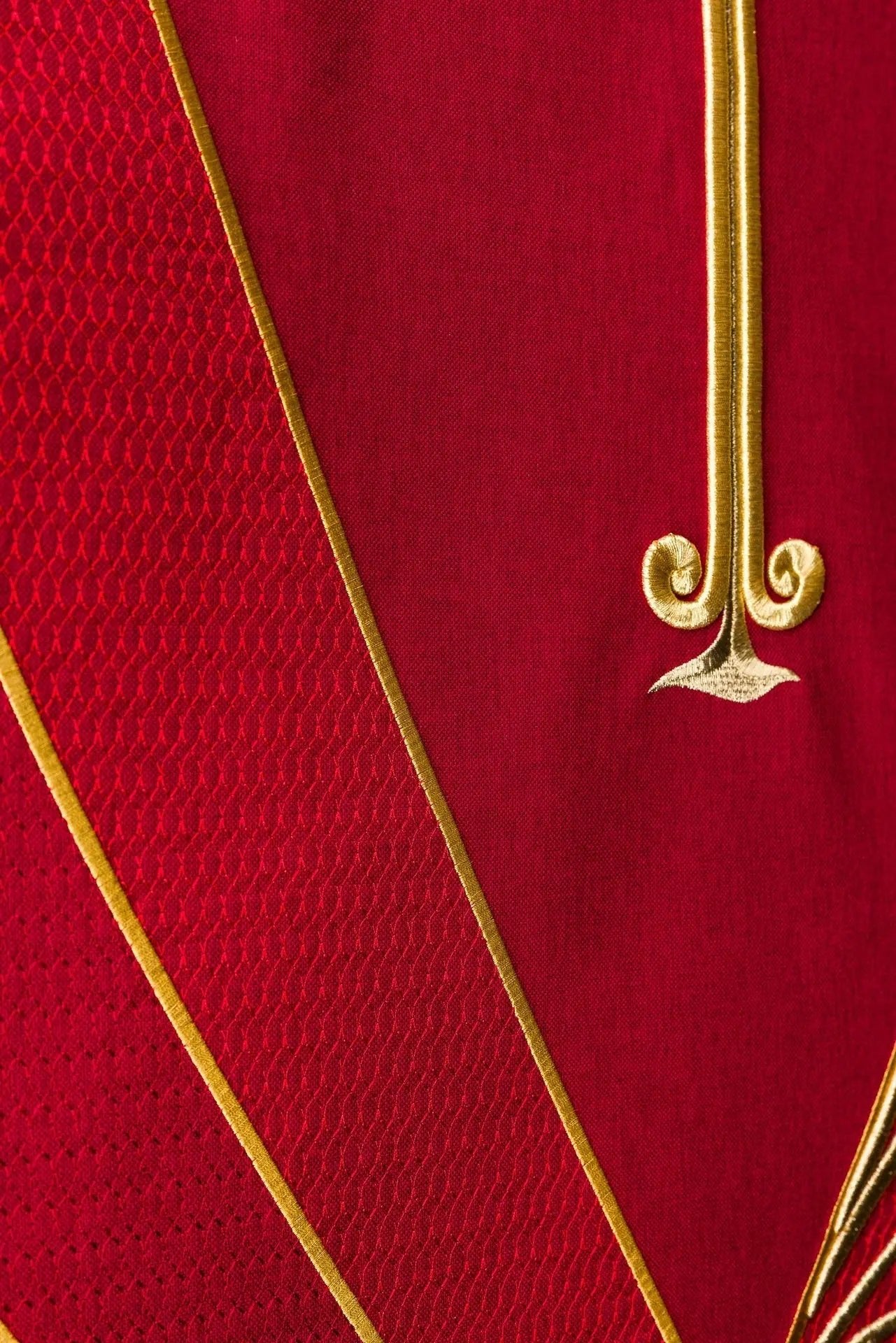 Red Lectern Cover with PAX Symbol and Wheat Embroidery