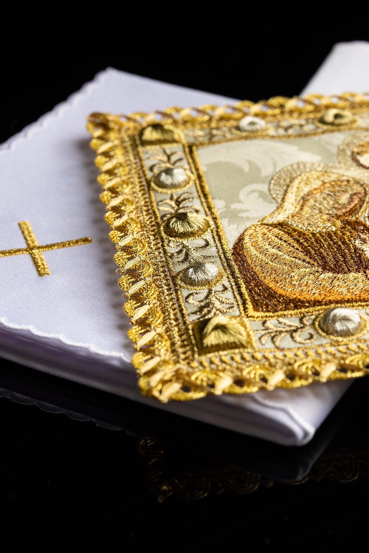 Bielizna kielichowa na Boże Narodzenie z wizerunkiem Świętej Rodziny - ORNATY.PL