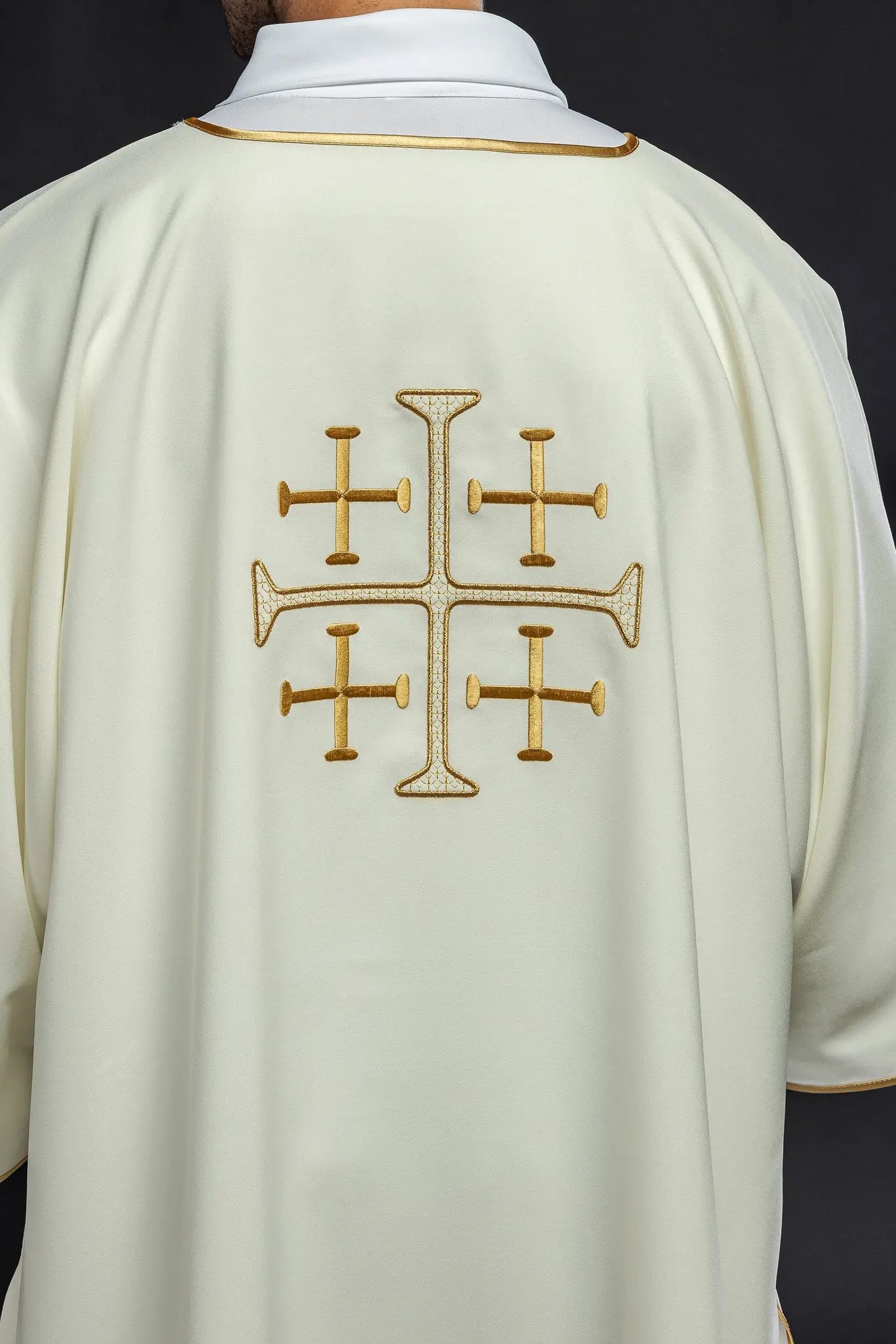 Dalmatia with embroidered gold ecru crosses