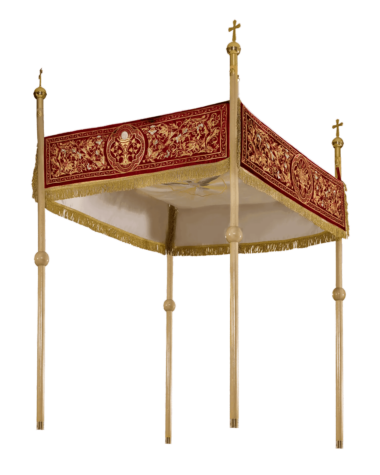 Embroidered baldachin on velvet