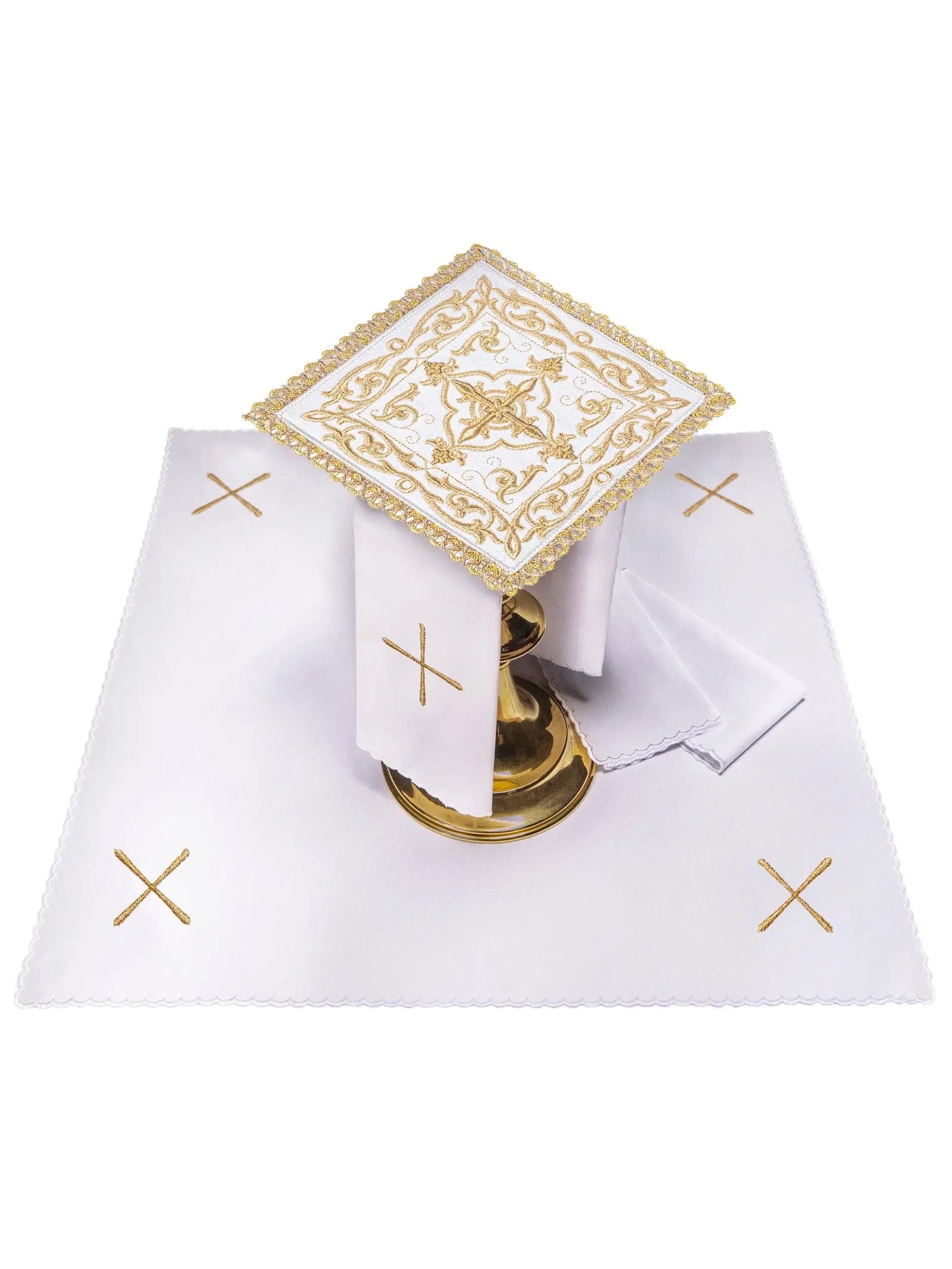Chalice lingerie embroidered velvet richly decorated Ecru