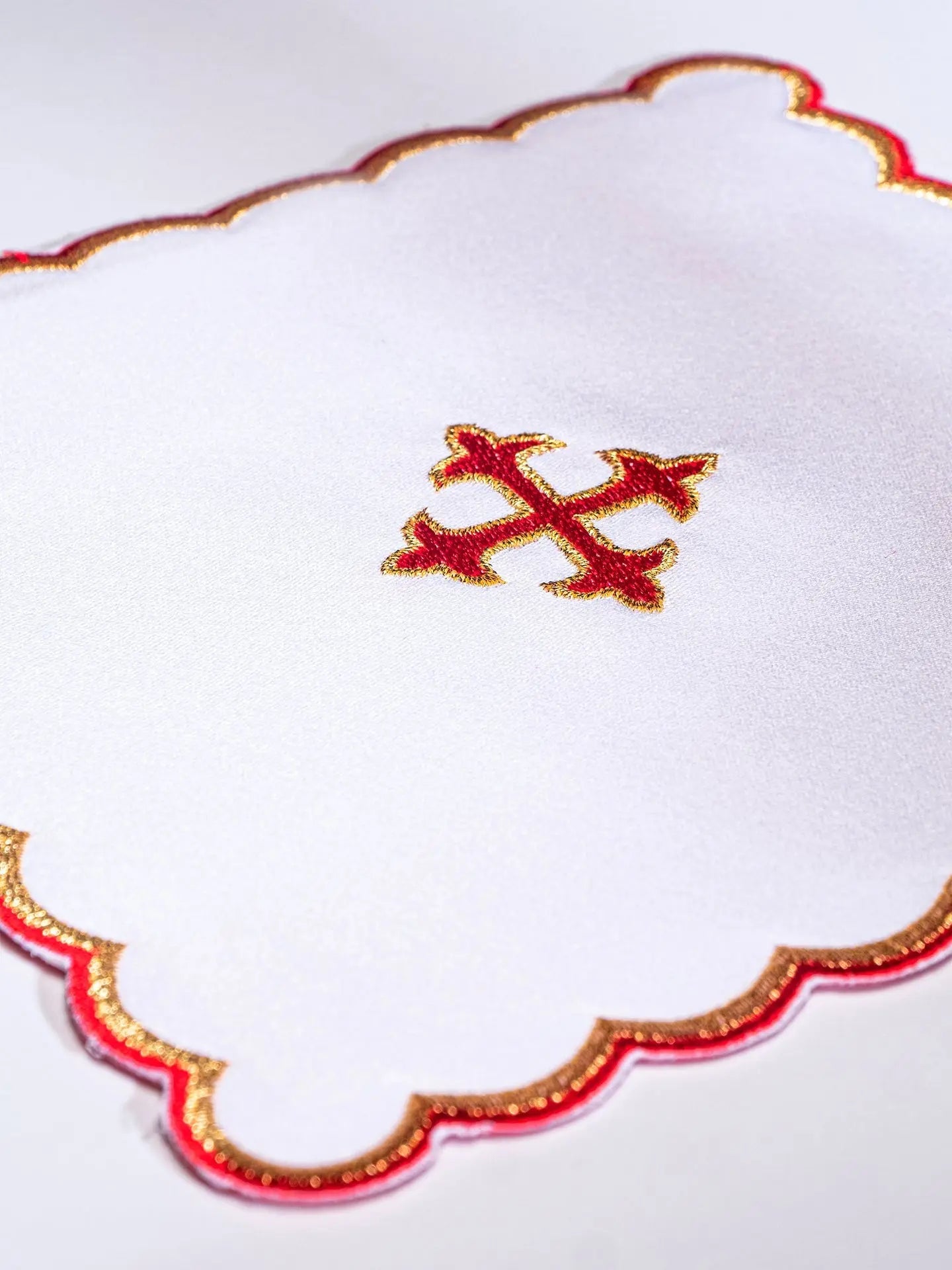 Chalice linen with red embroidery