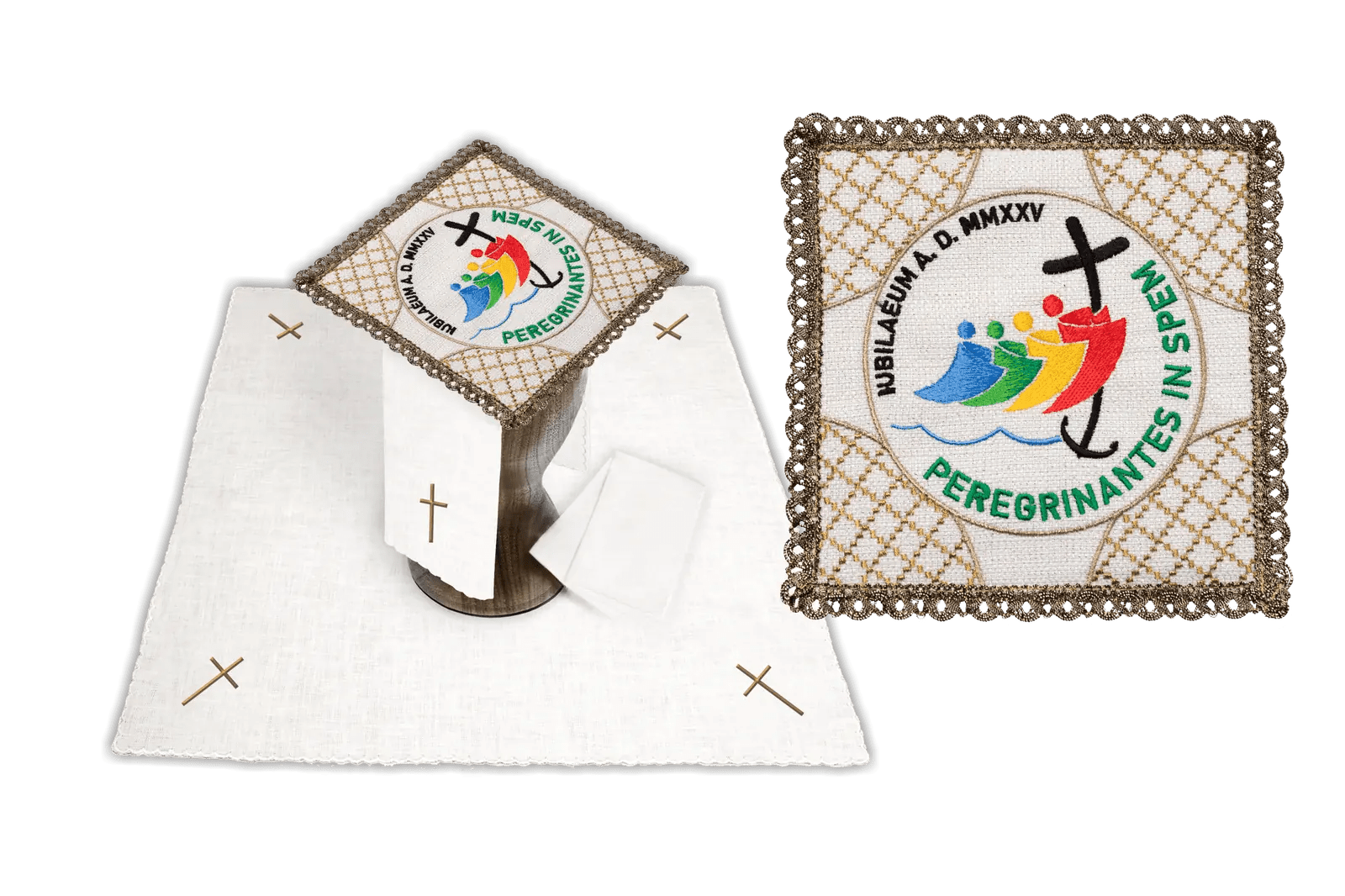 Chalice Linen Set with JUBILEE ROME 2025 logo