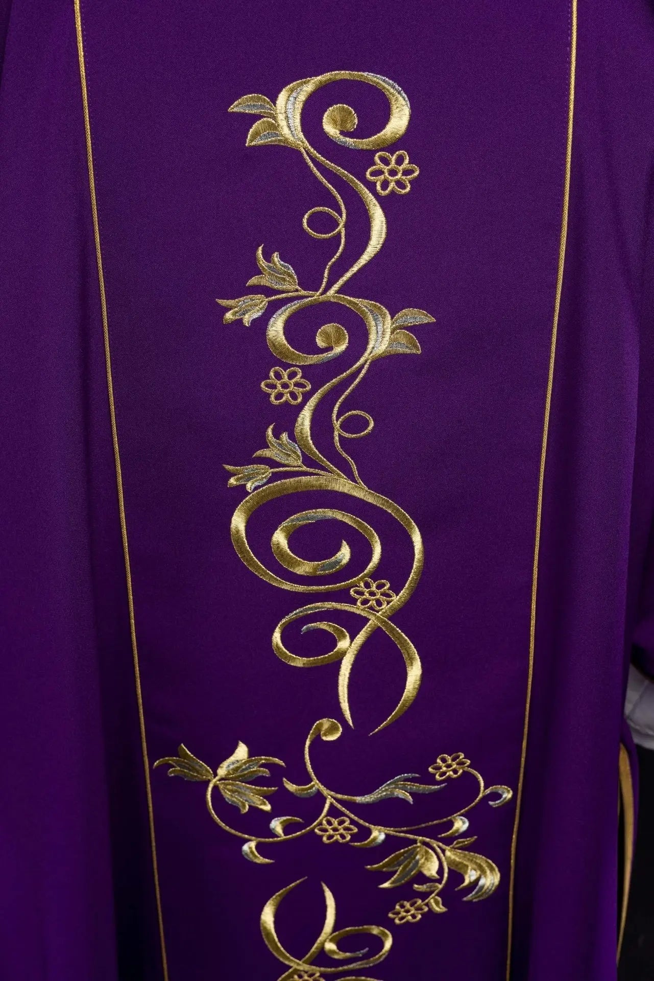 Purple Dalmatic with Embroidered IHS Band