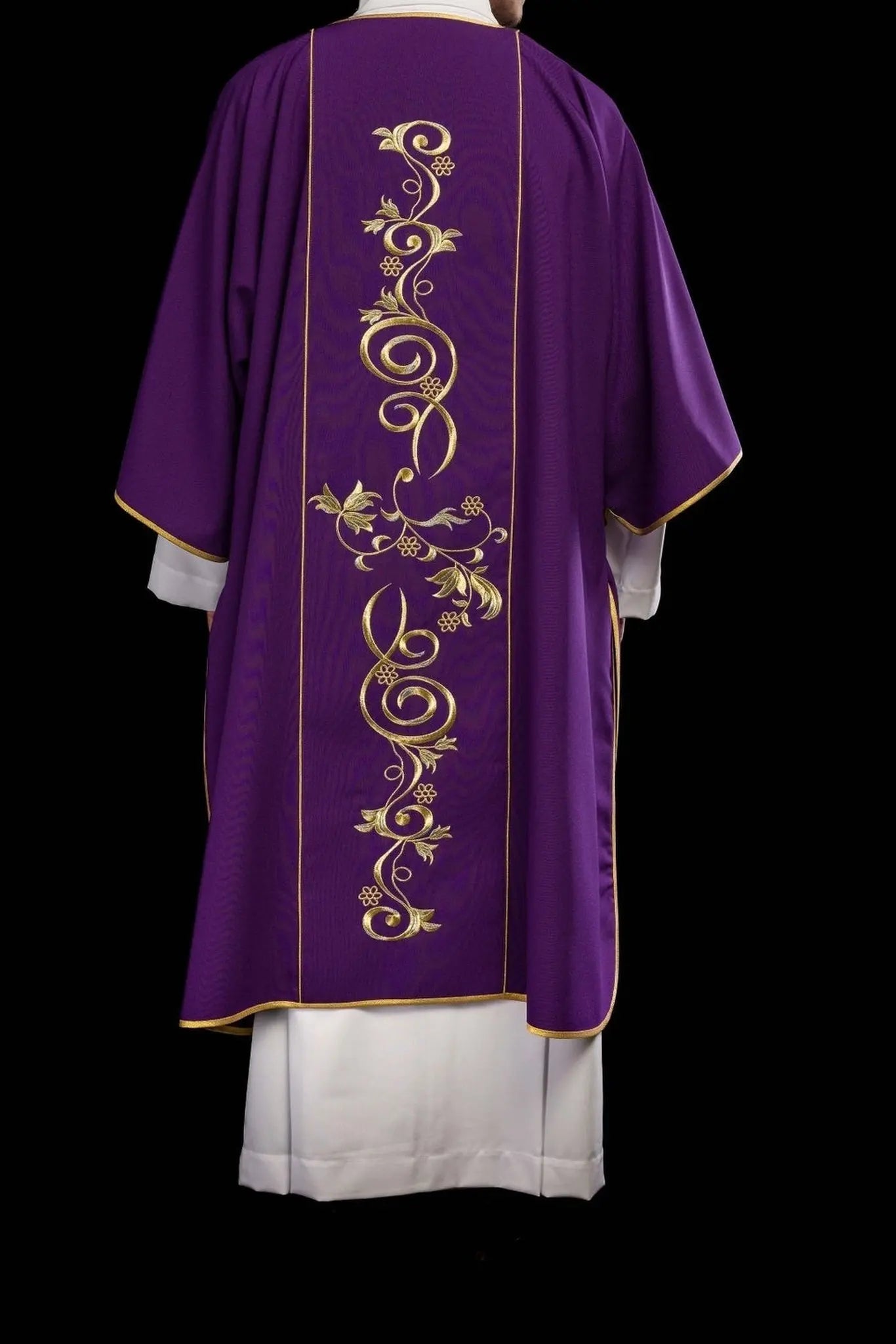 Purple Dalmatic with Embroidered IHS Band