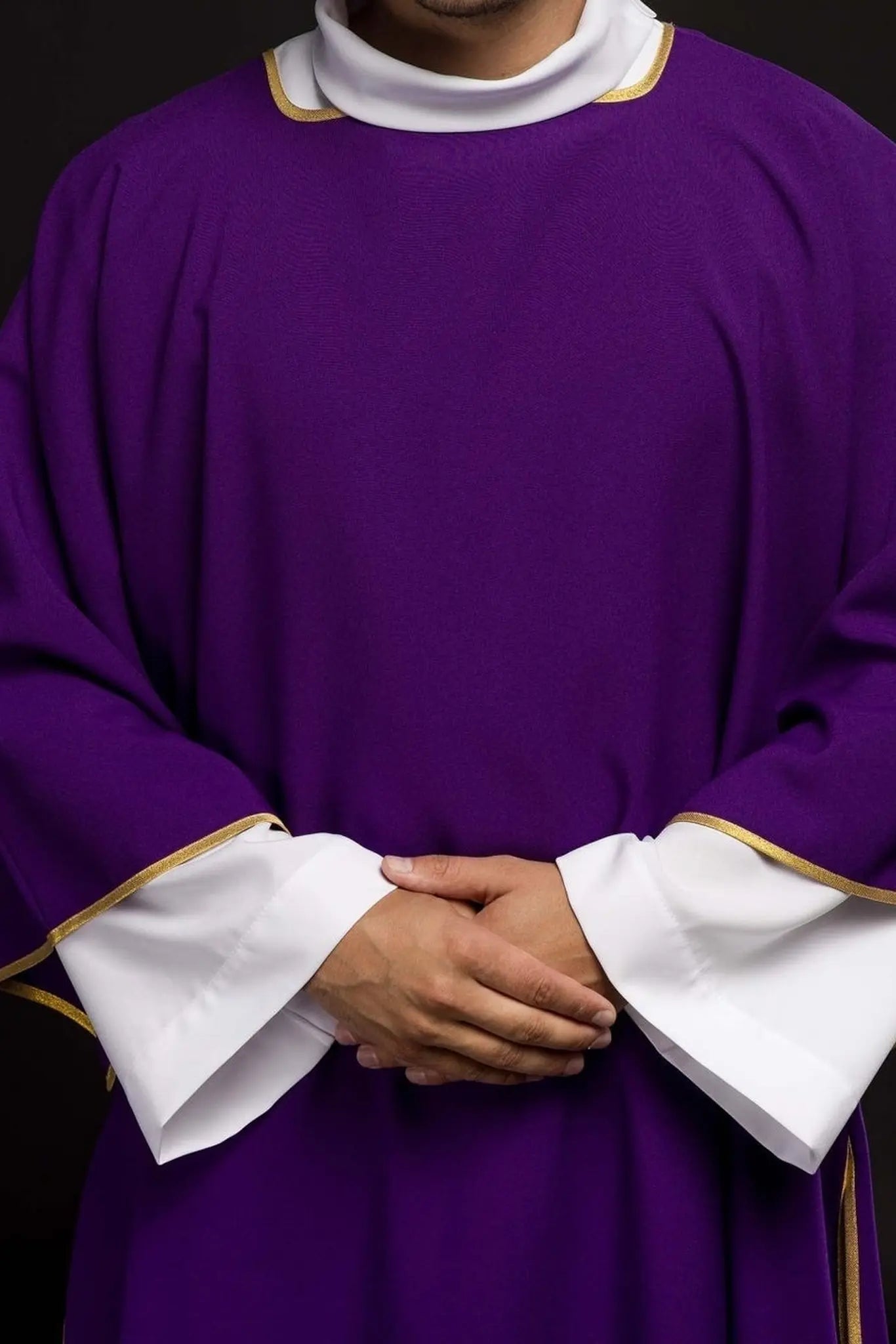 Purple Smooth Dalmatic with Gold Trim